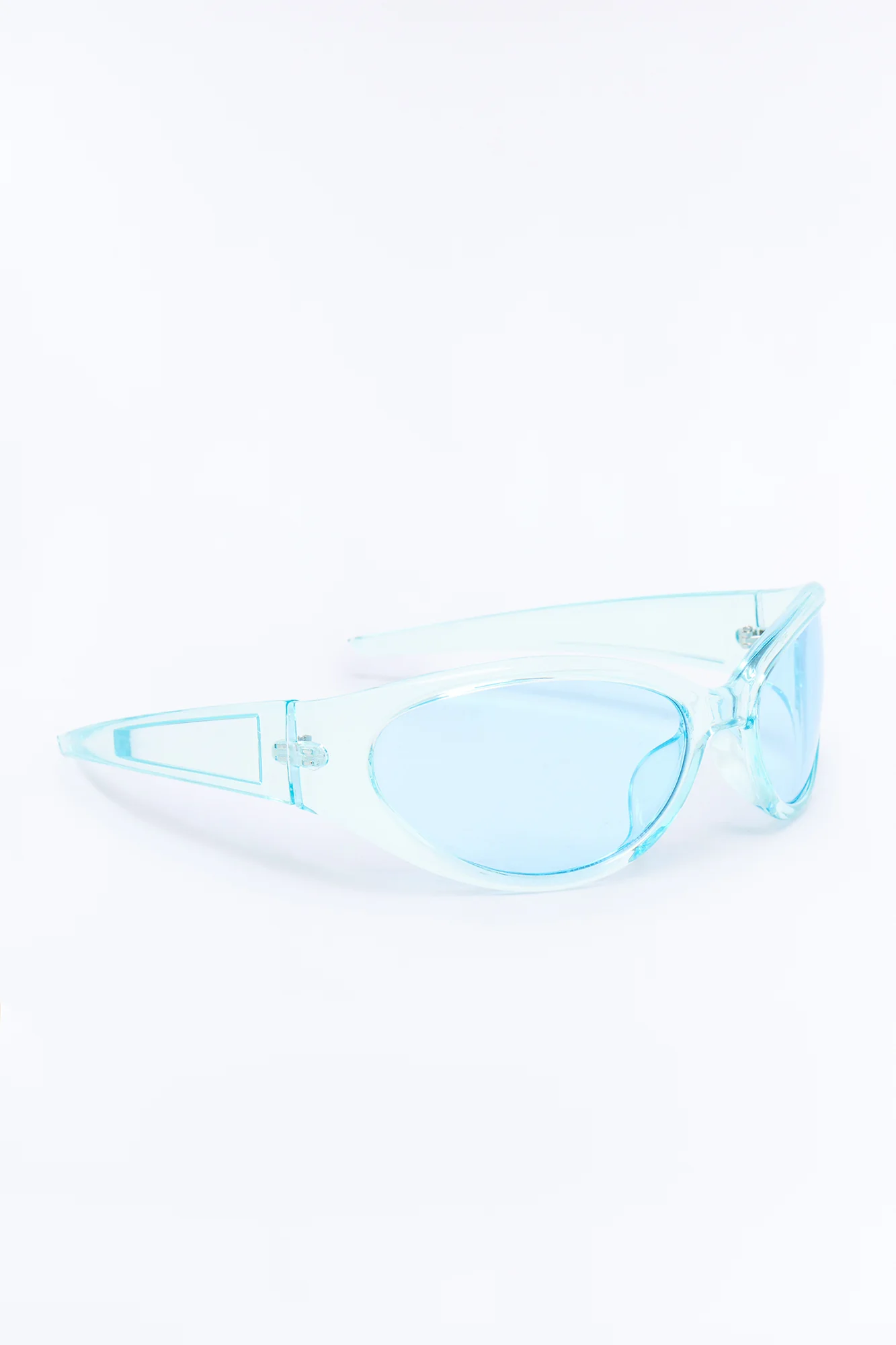 Jelly Bean Shield Sunglasses - Blue - Image 4