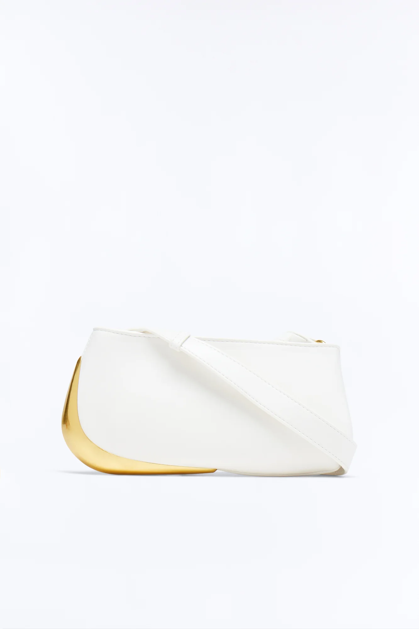 Jenni Hardware Faux Leather Shoulder Handbag - Ivory - Image 3