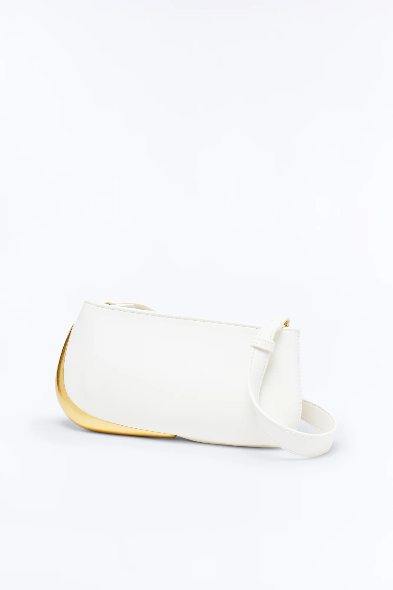 Jenni Hardware Faux Leather Shoulder Handbag - Ivory - Image 4