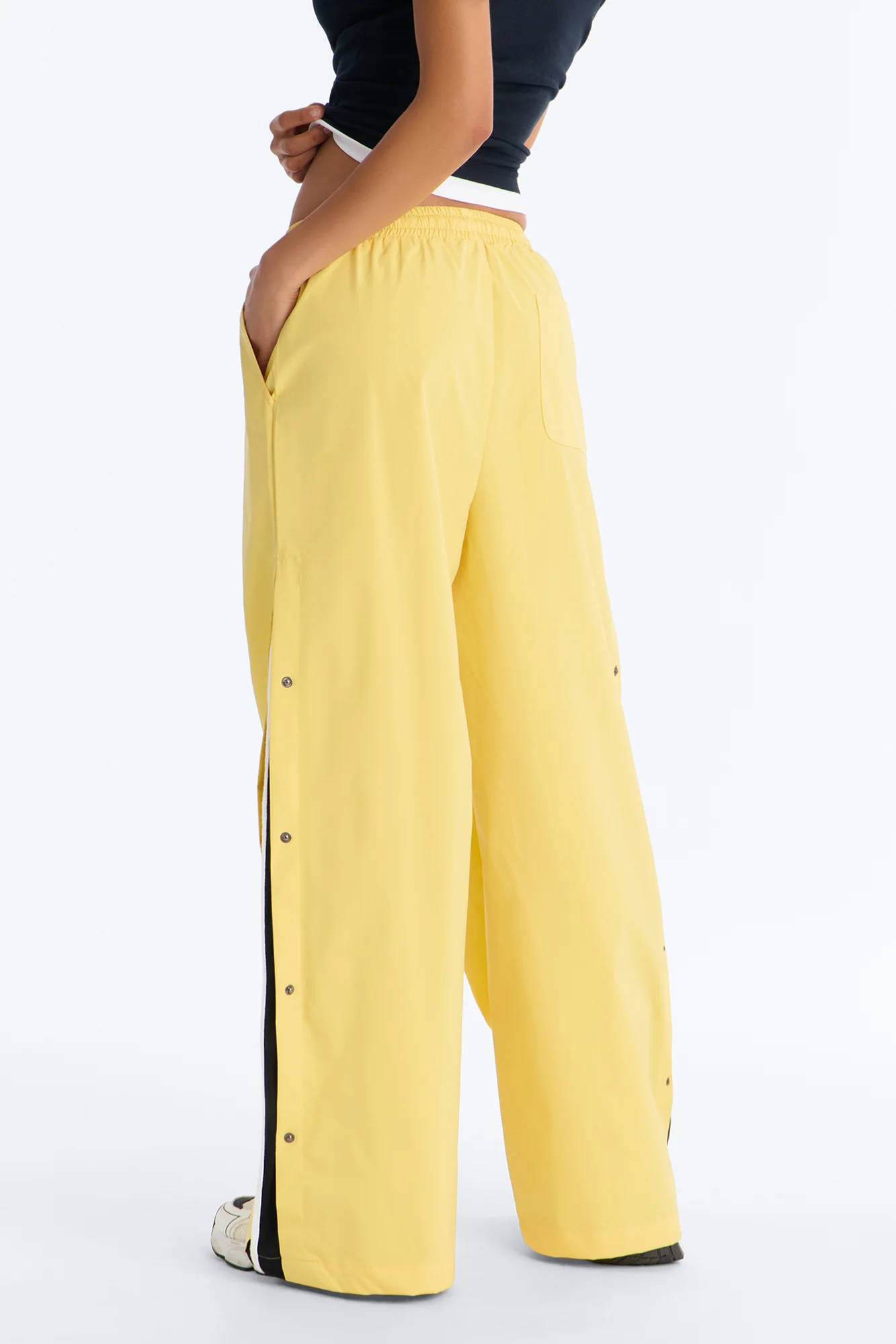 Jennie Snap Button Track Pant - Yellow - Image 4