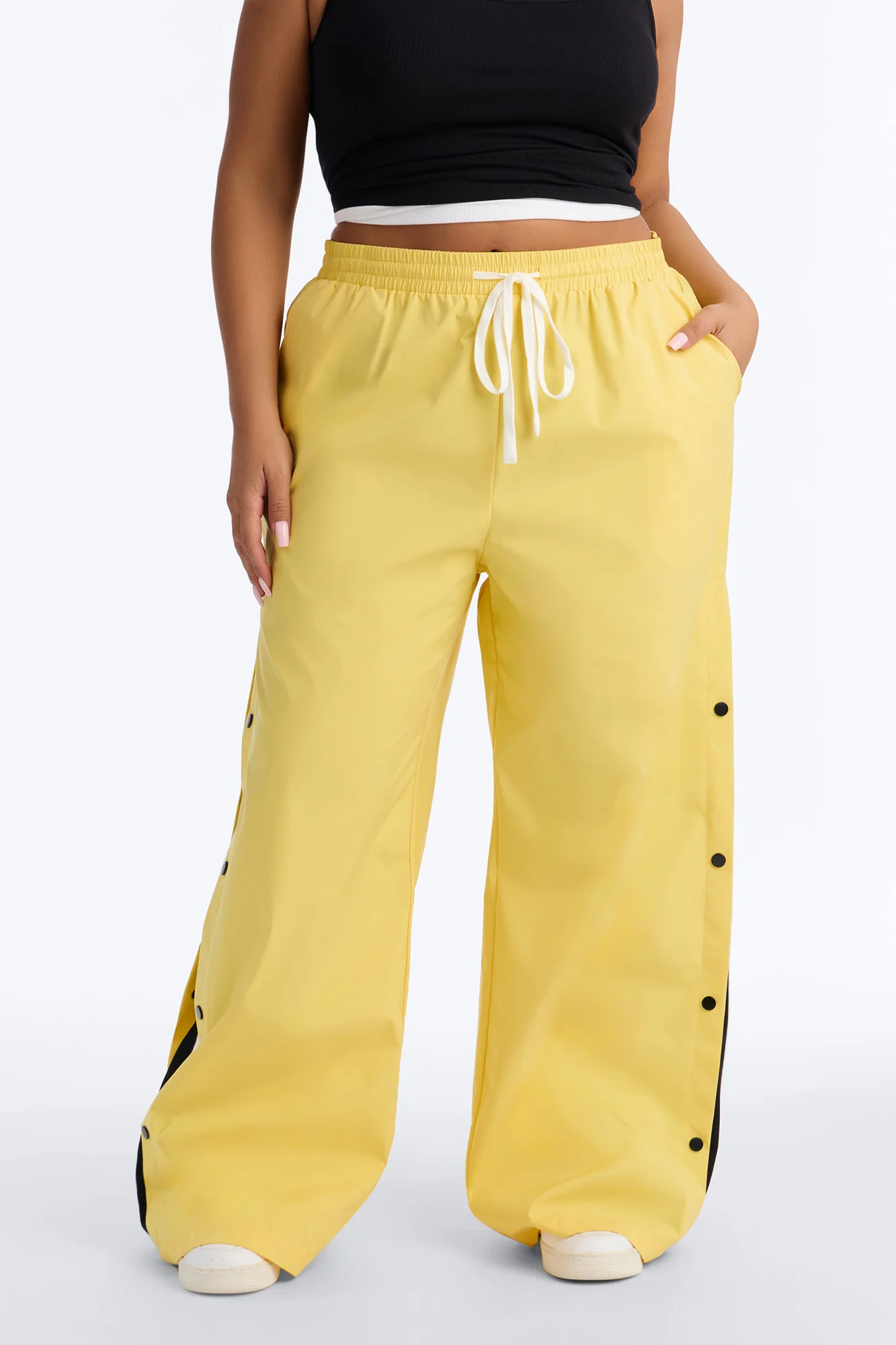 Jennie Snap Button Track Pant - Yellow - Image 6