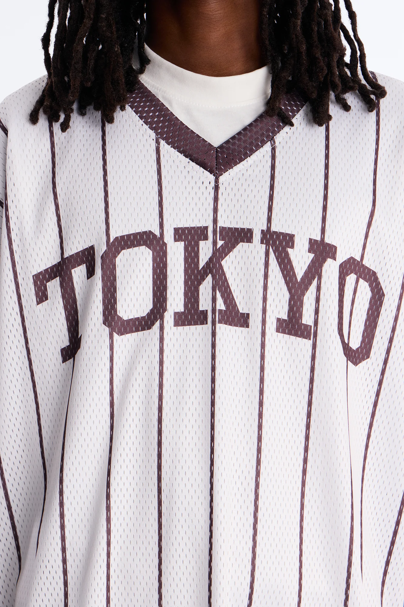 Jersey Fit Tokyo V-Neck Shirt - White - Image 3