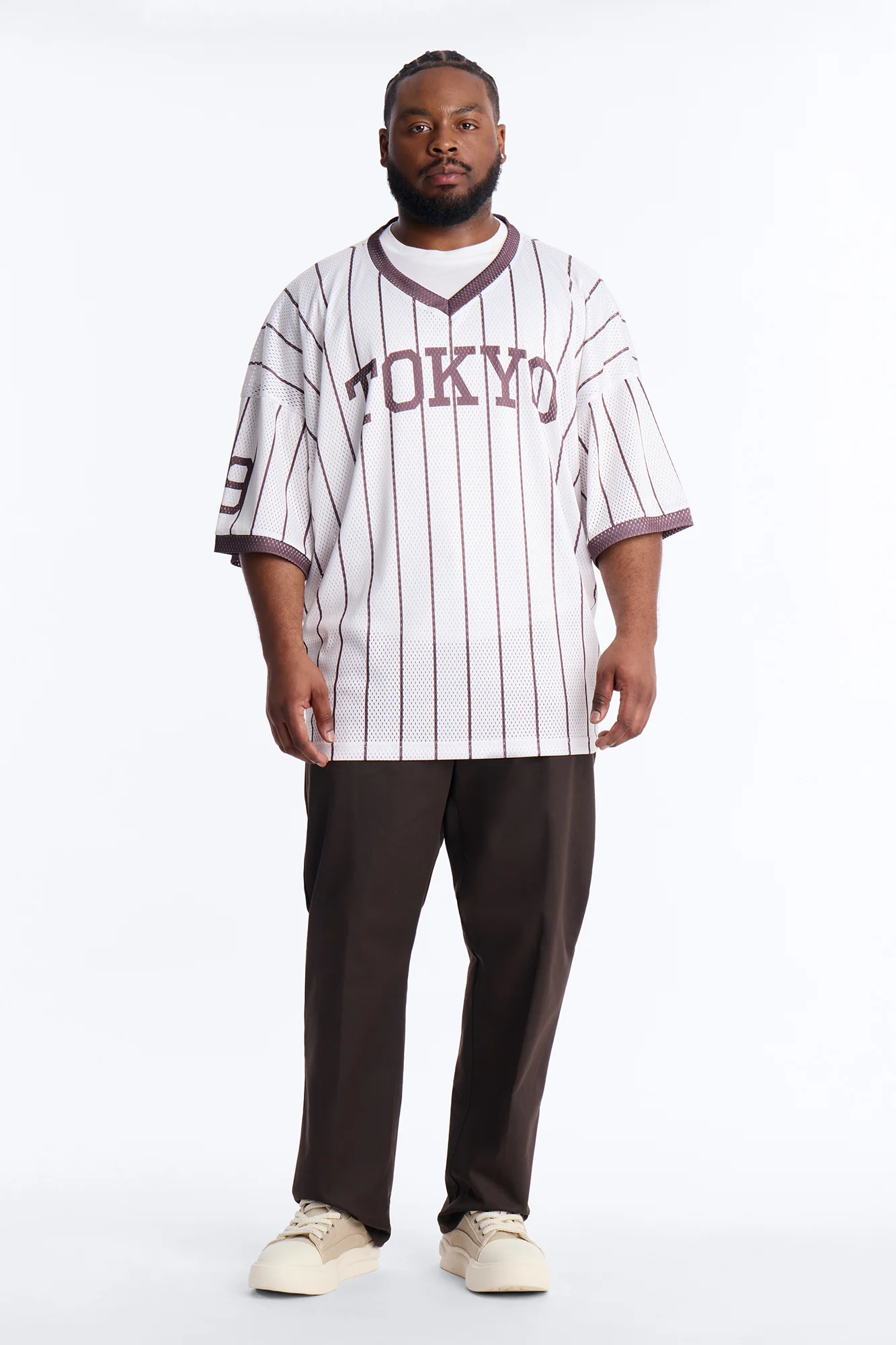 Jersey Fit Tokyo V-Neck Shirt - White - Image 7
