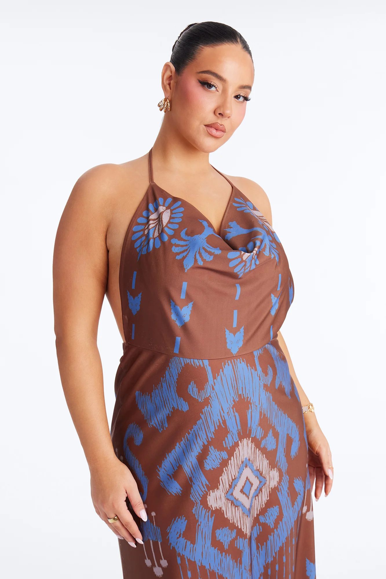 Jessica Backless Printed Maxi Dress - Brown/combo - Image 6