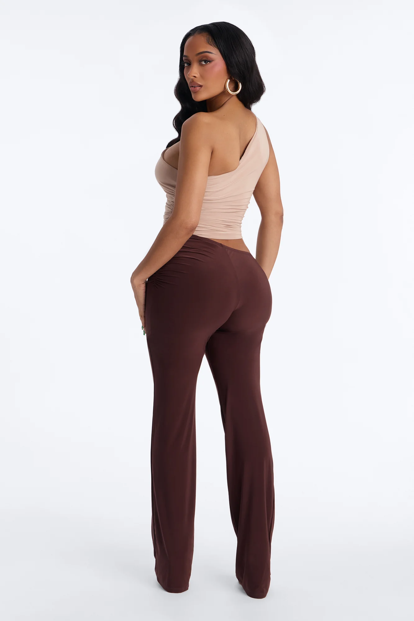 Jessica Color Block Cut Out Jumpsuit - Brown - Image 4