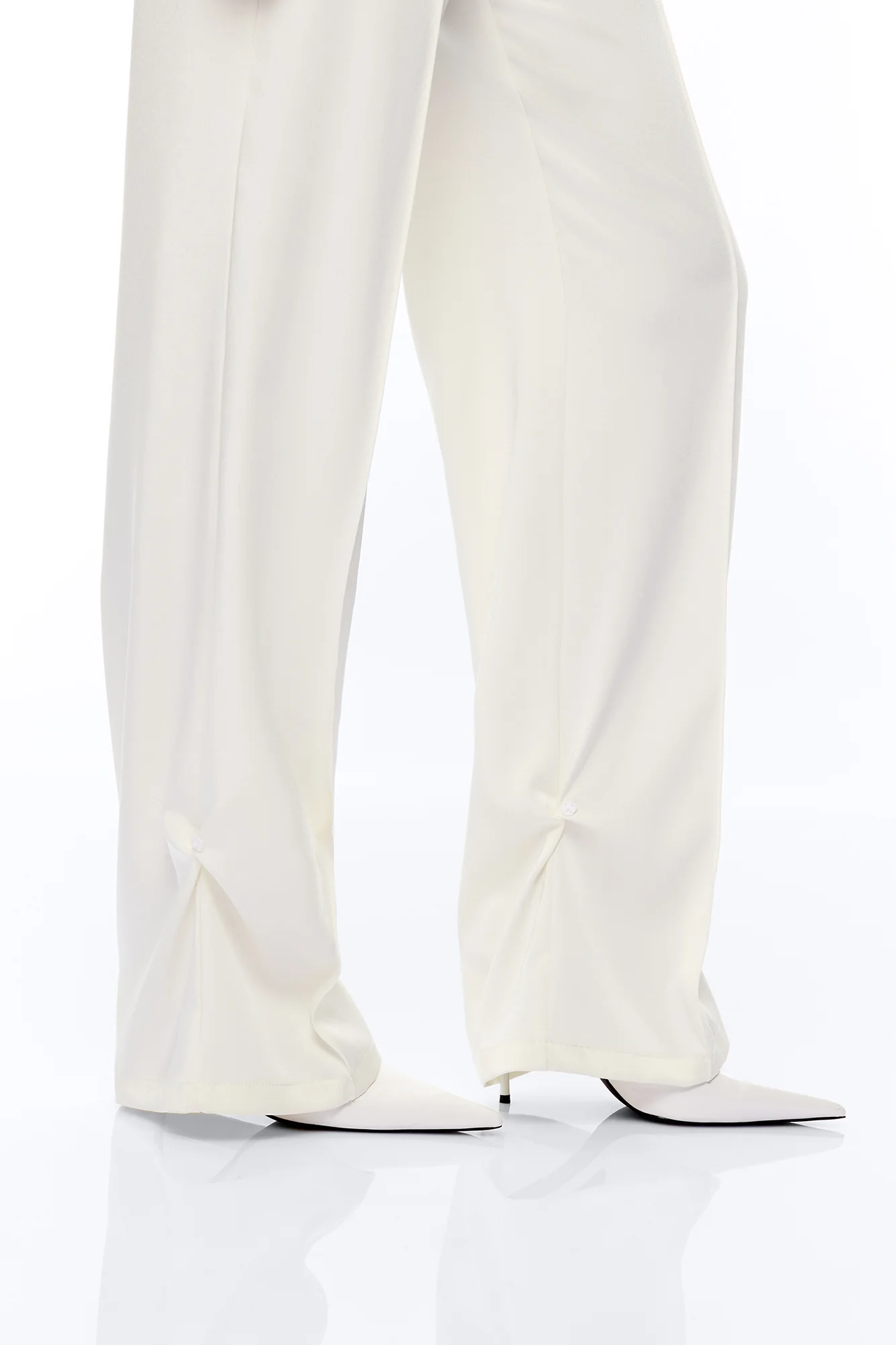 Jessika Satin Vest Pant Set - Ivory - Image 4