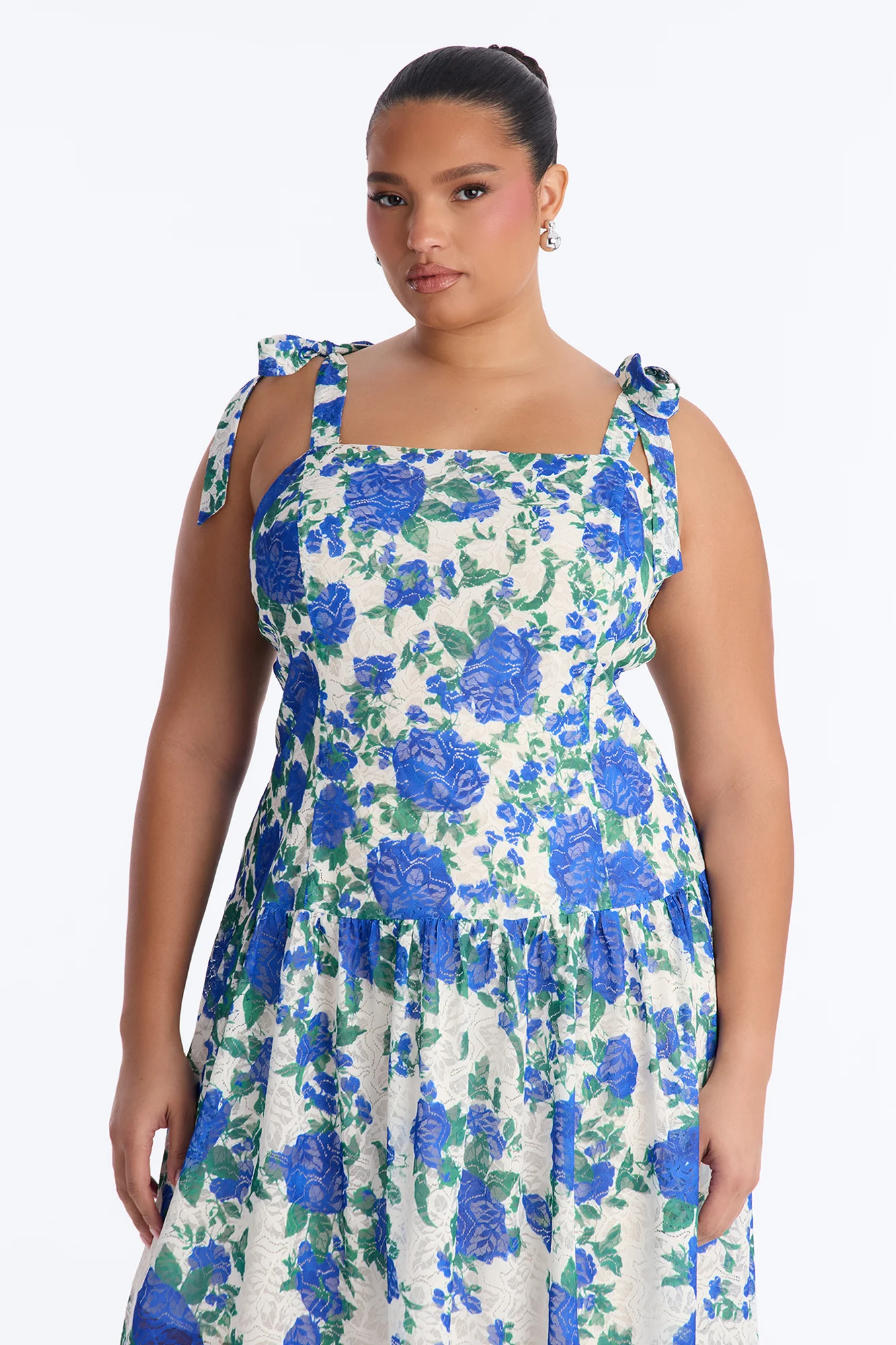 Jessinta Floral Lace Maxi Dress - Blue/combo - Image 6