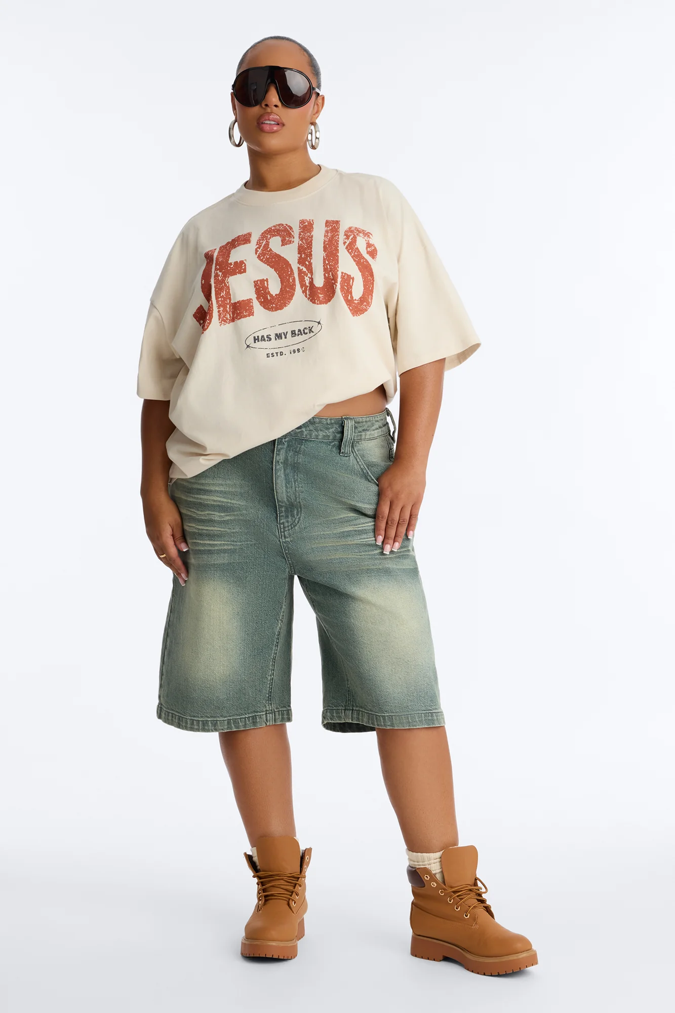 Jesus Has My Back T-Shirt - OffWhite - Image 5