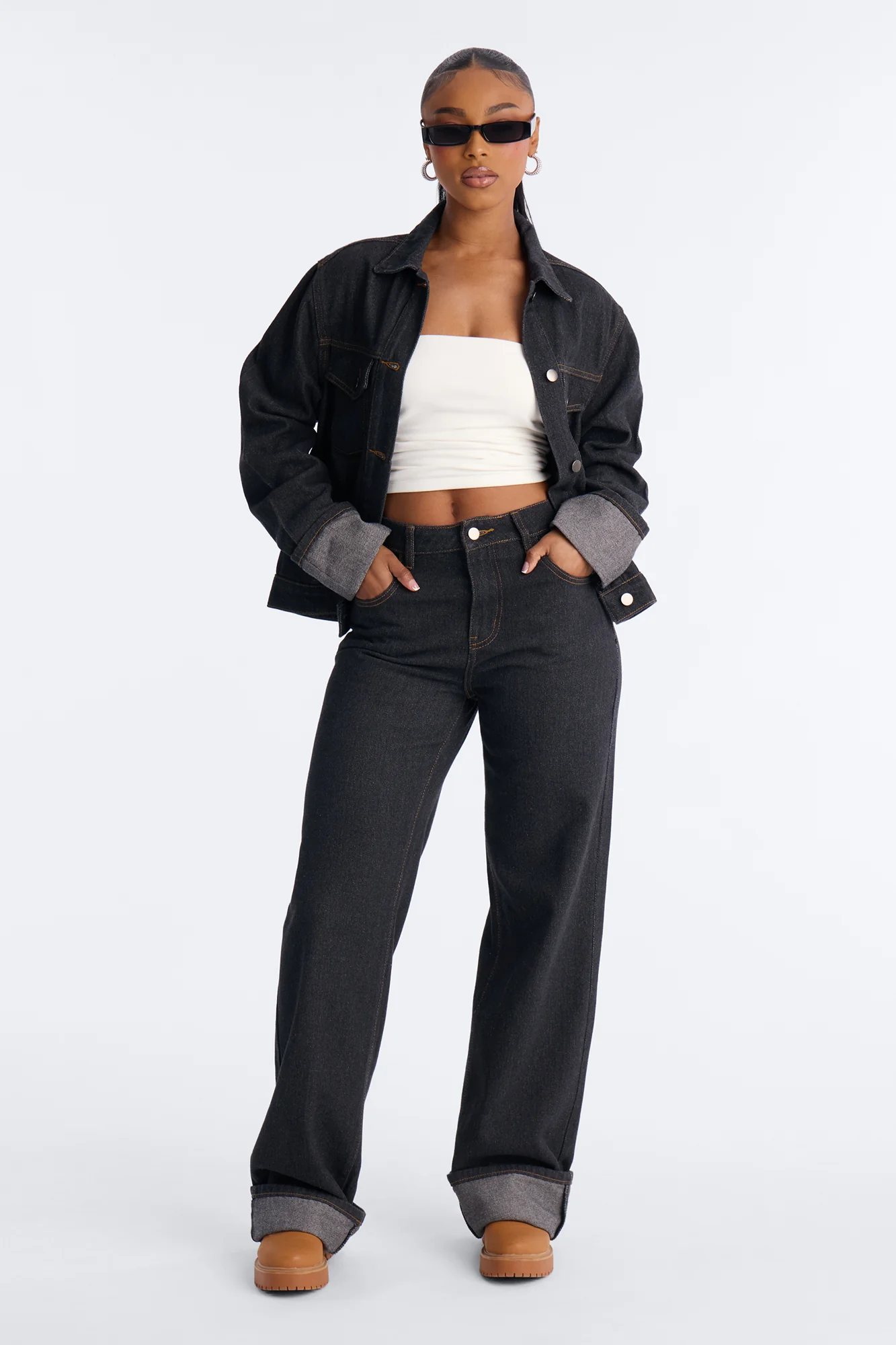 Jet Set Classic Denim Shacket - Dark Denim - Image 2