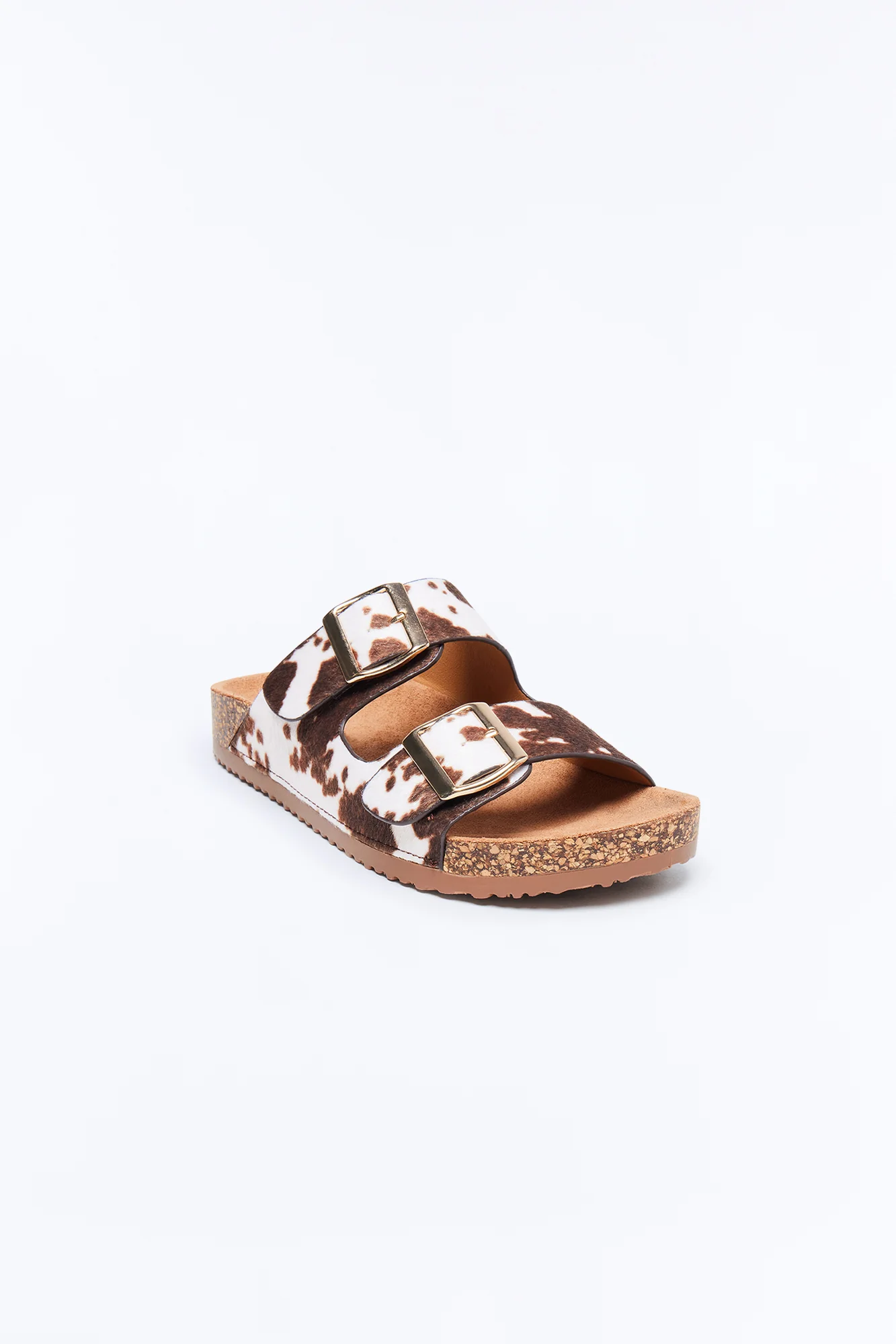 Jete Buckle Slides - Brown Combo - Image 2