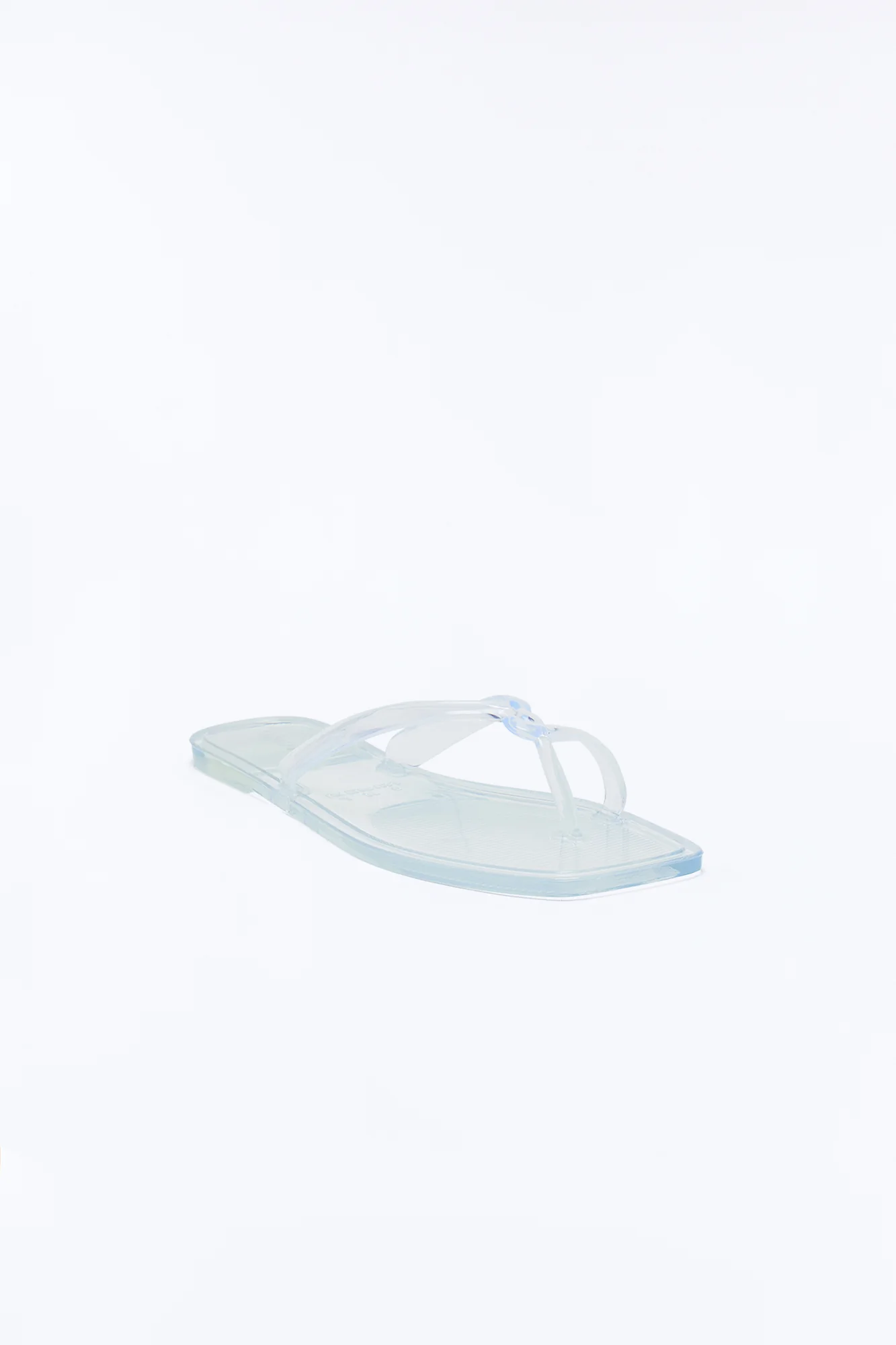 Joane Toe Ring Jelly Flip Flops - Clear - Image 2
