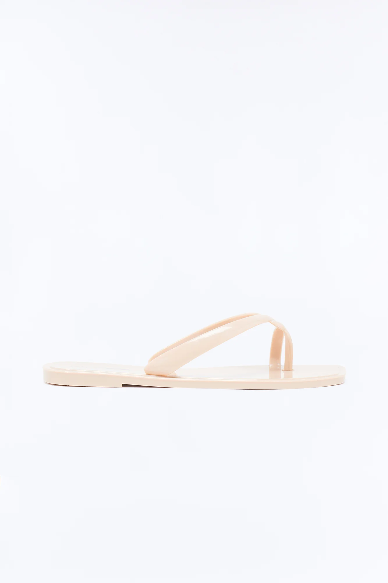 Joane Toe Ring Jelly Flip Flops - Nude