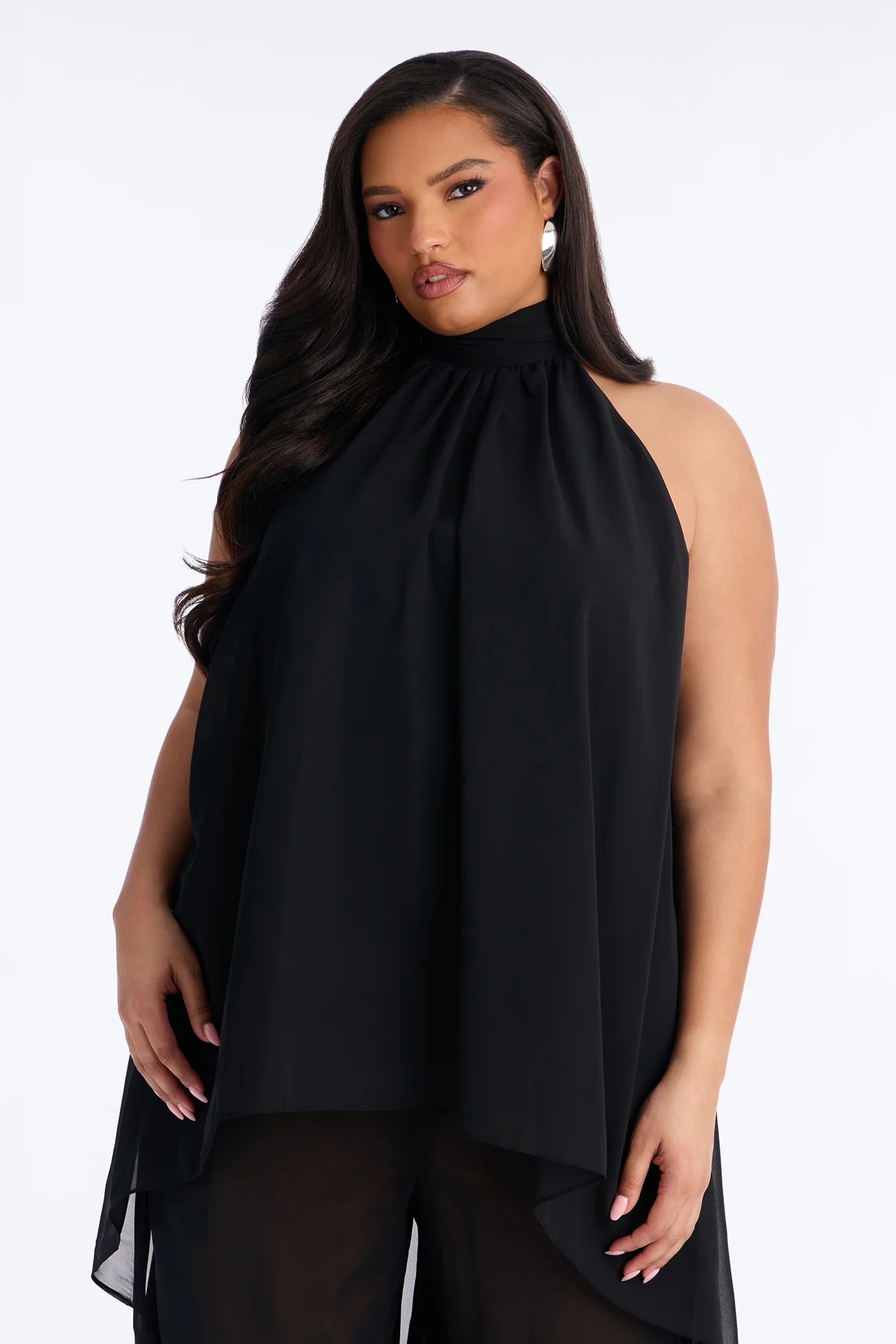 Jocelyn Flowy Halter Pant Set - Black - Image 6