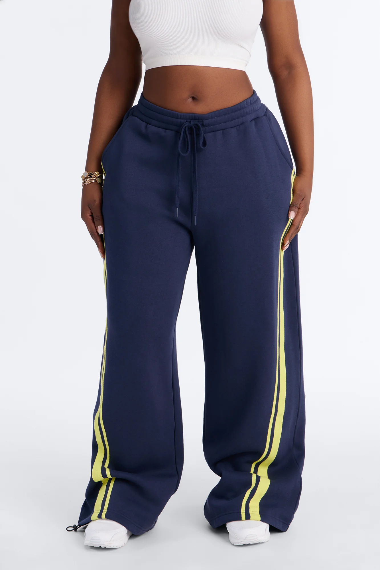 Jorden Fleece Wide Leg Lounge Pant - Navy - Image 5