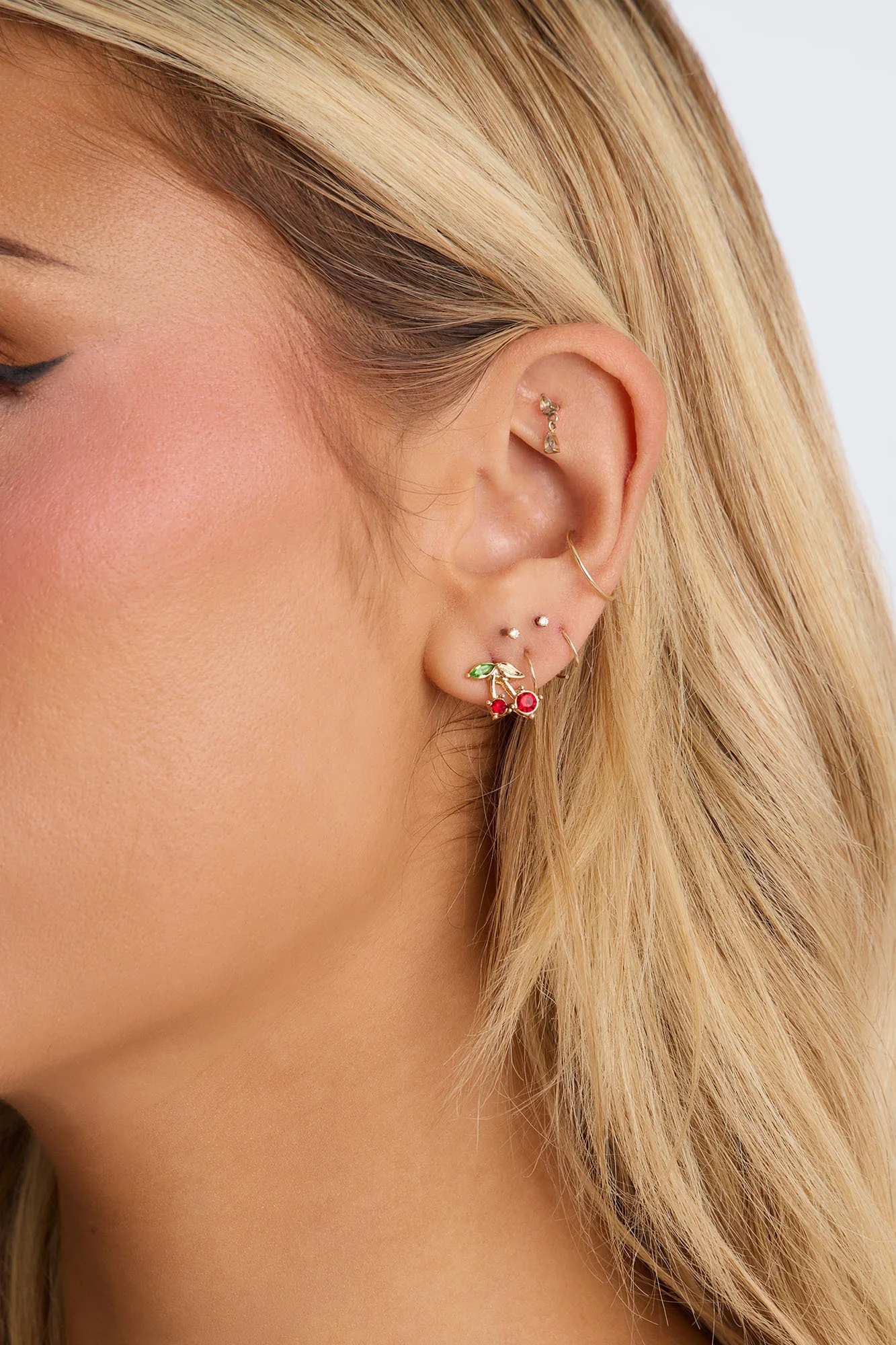 Juicy Gems 7 Pair Multi Earring Set - Multi Color - Image 2
