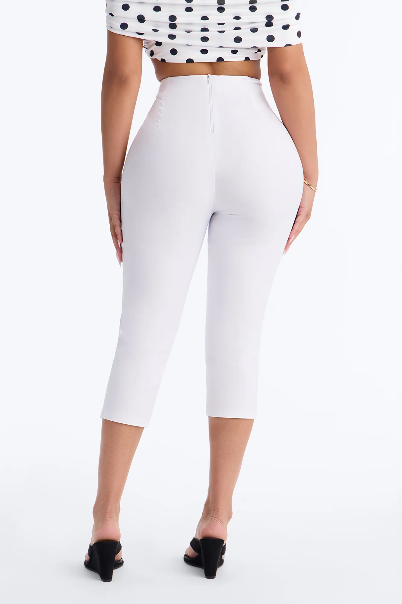 Just A Girl Capri Pant - White - Image 4