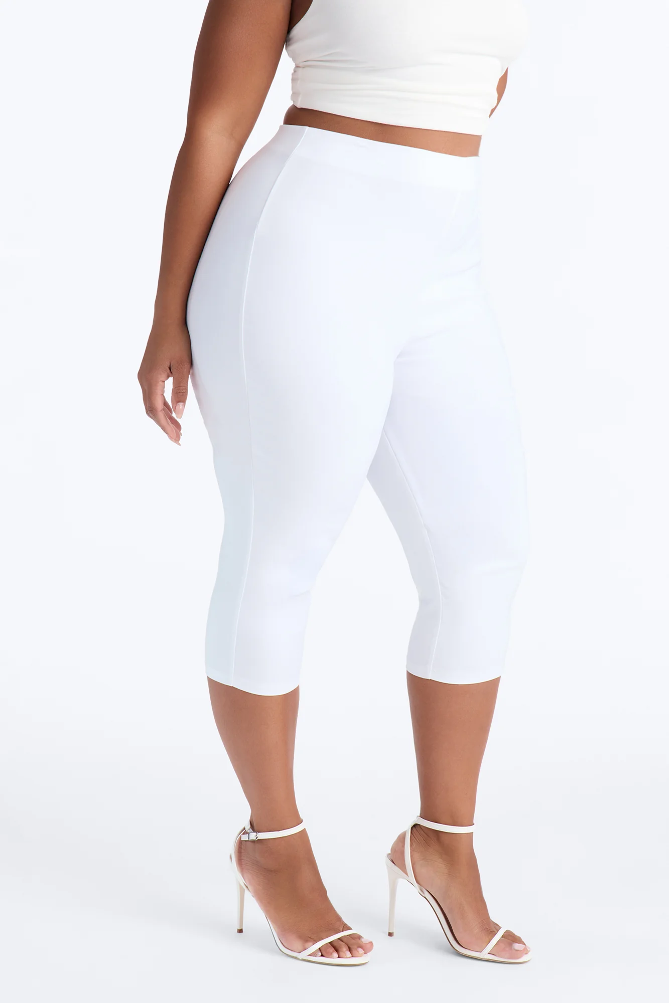 Just A Girl Capri Pant - White - Image 6