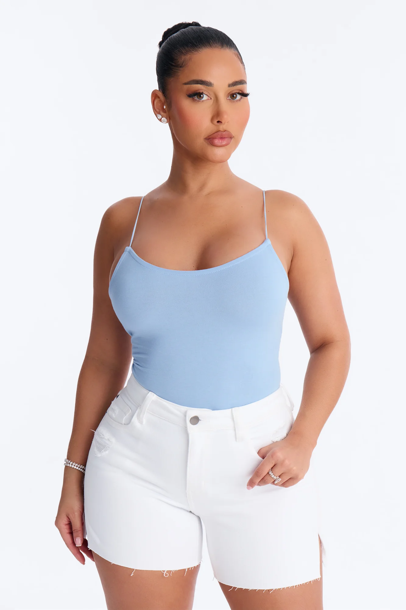 Just Like That Cami Bodysuit - Ice Blue - Image 3
