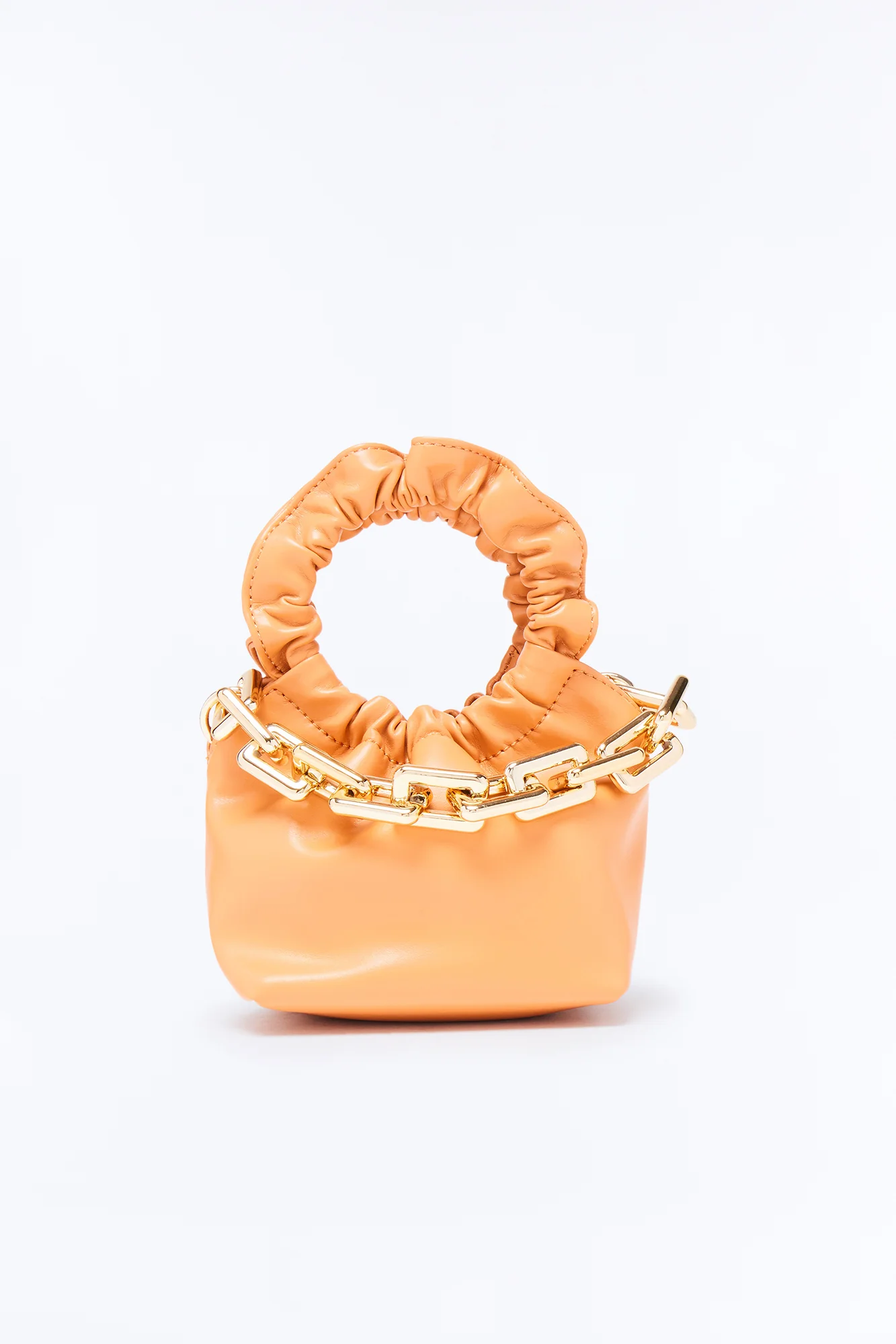 Just Mine Faux Leather Satchel Bag - Peach - Image 3