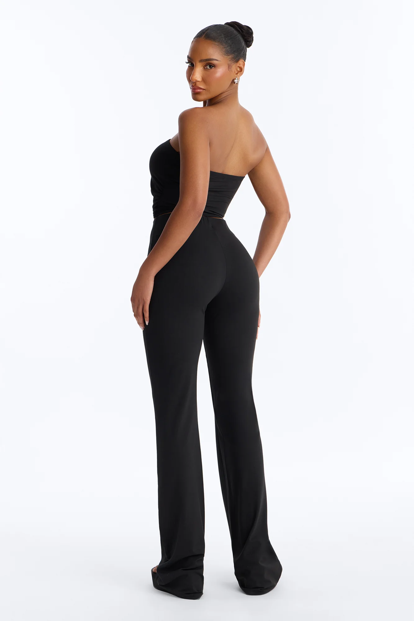 Just Vibes Strapless Pant Set - Black - Image 4