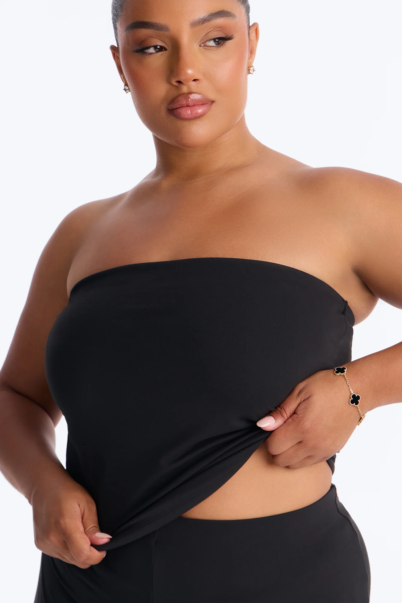 Just Vibes Strapless Pant Set - Black - Image 7