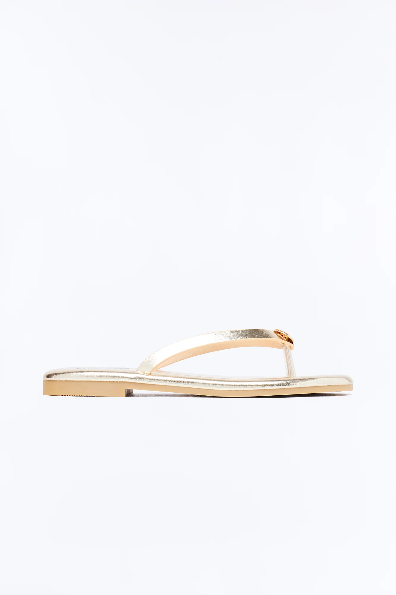 Kacee Stud Flip Flops - Gold