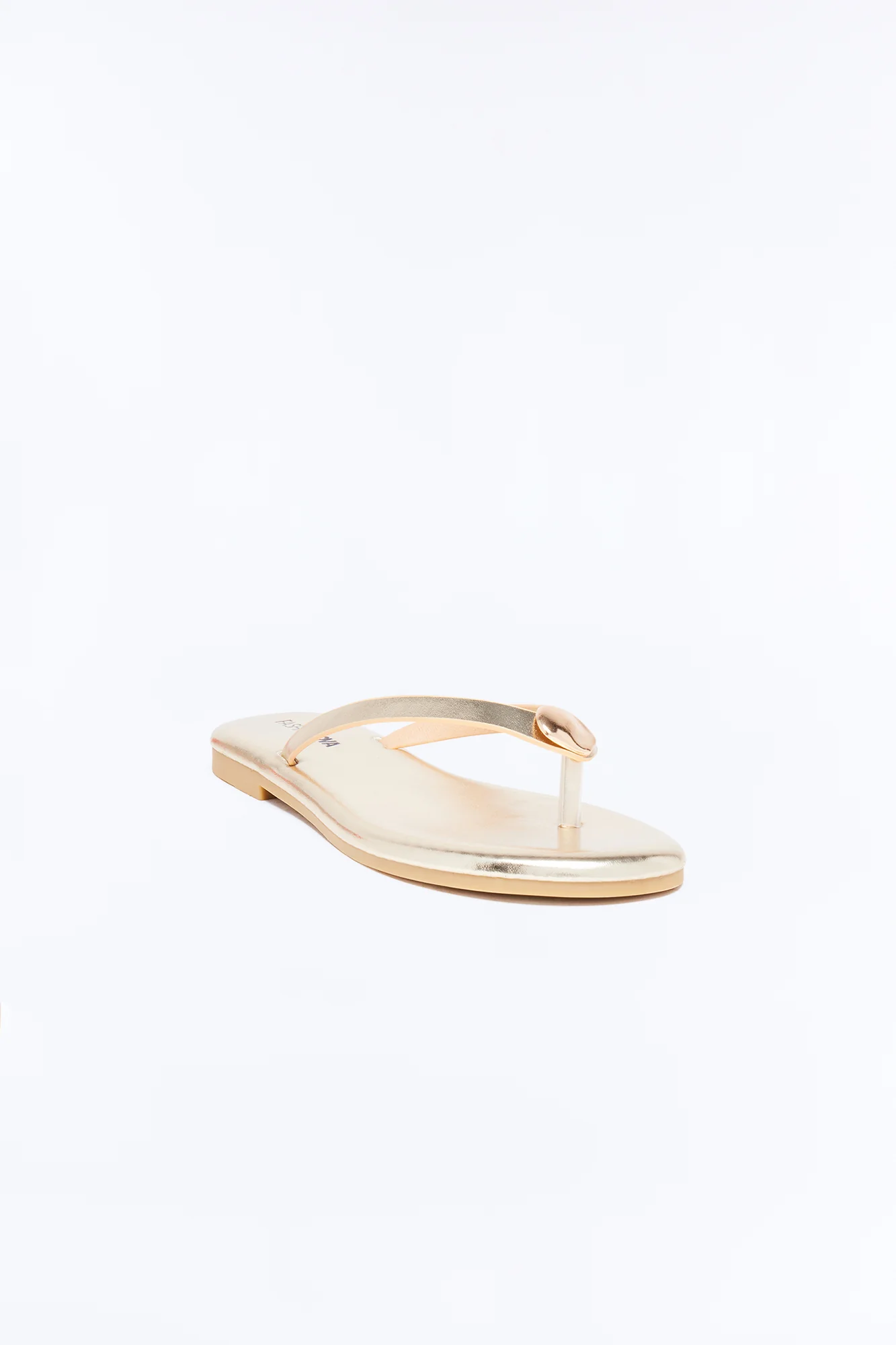 Kacee Stud Flip Flops - Gold - Image 2