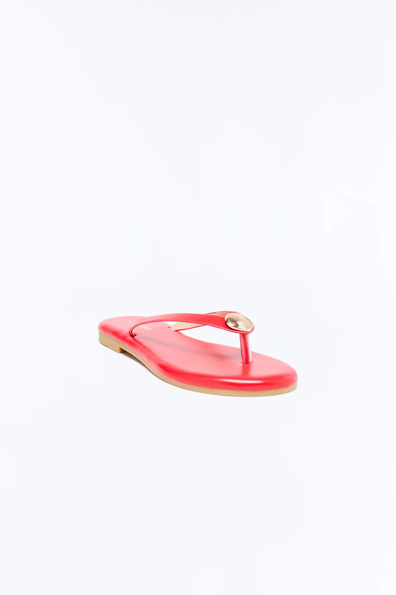 Kacee Stud Flip Flops - Red - Image 2