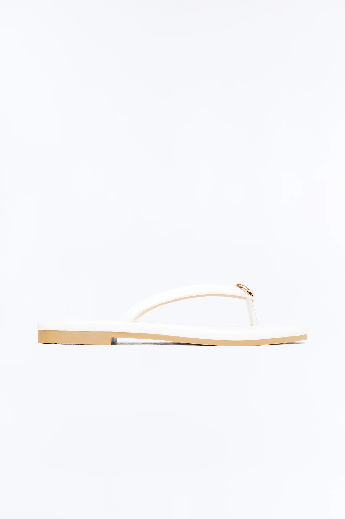 Kacee Stud Flip Flops - White - Image 4