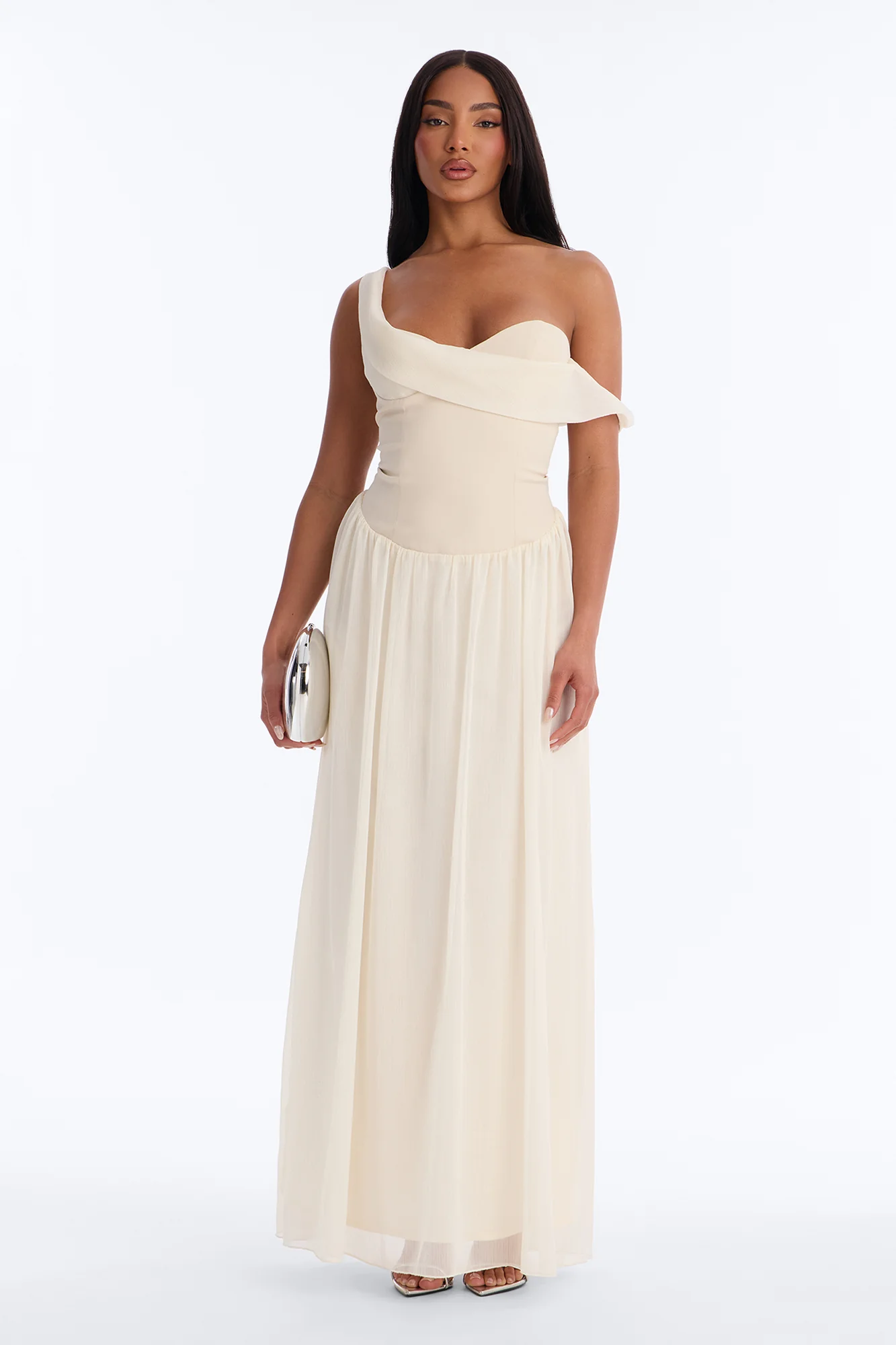 Kaia Drop Waist Gown - Cream
