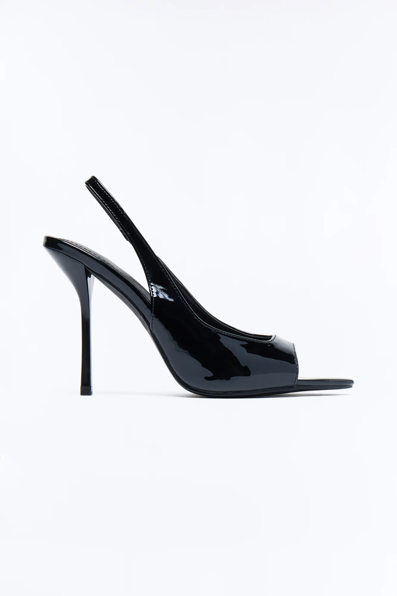 Kailee Slingback Peeptoe Heels - Black