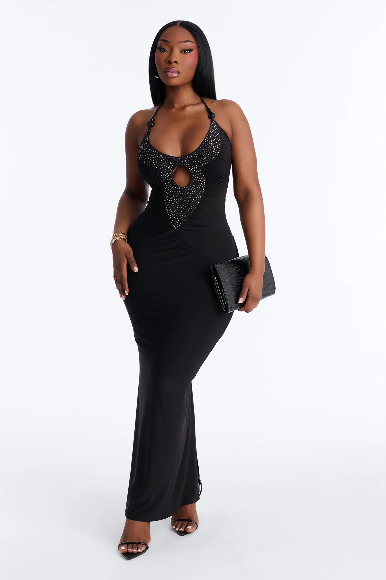 Kalena Embellished Maxi Dress - Black - Image 5