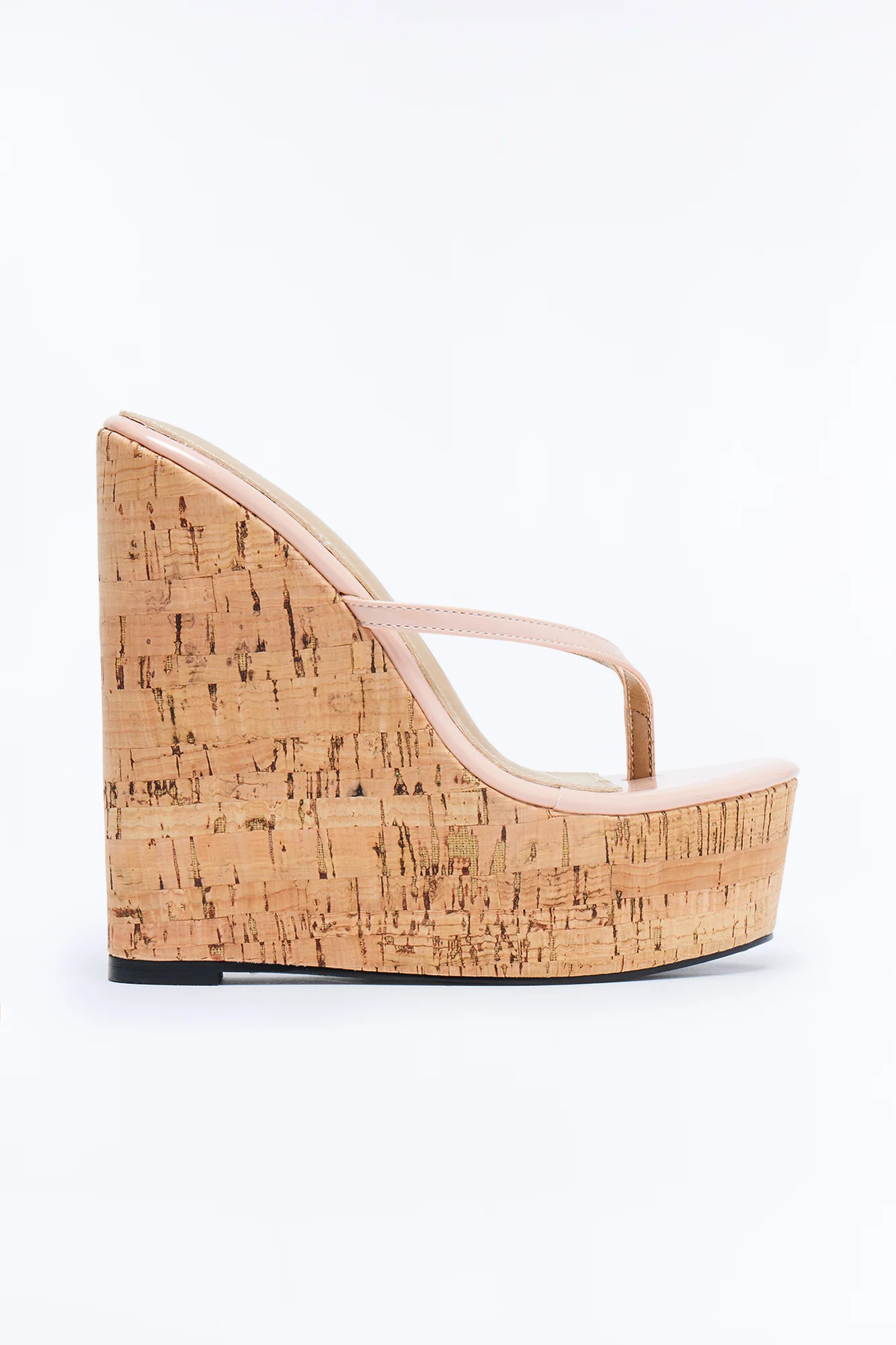 Kaleo Thong Platform Wedges - Blush