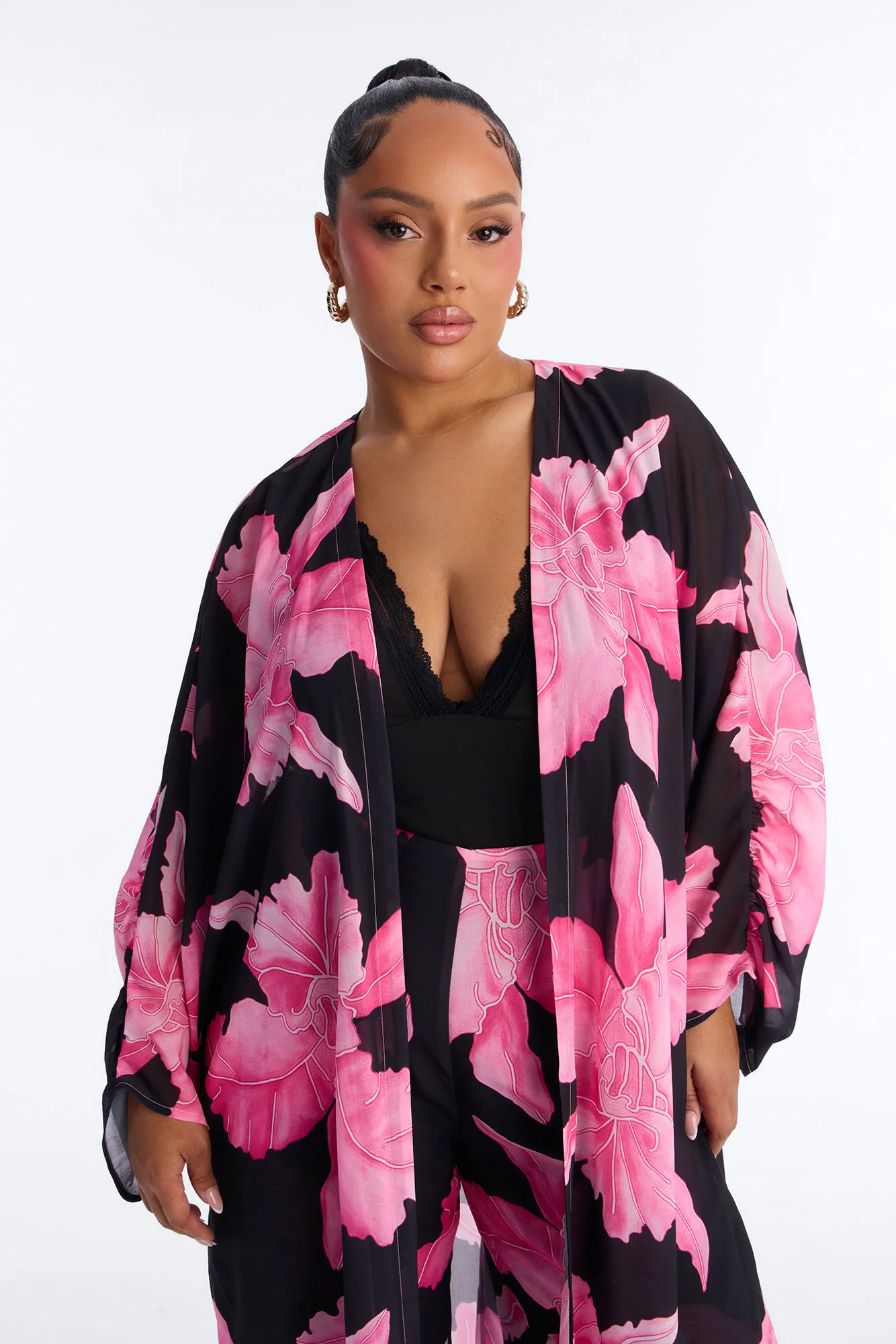 Kamilla Wide Leg Pant Set - Black/combo - Image 6