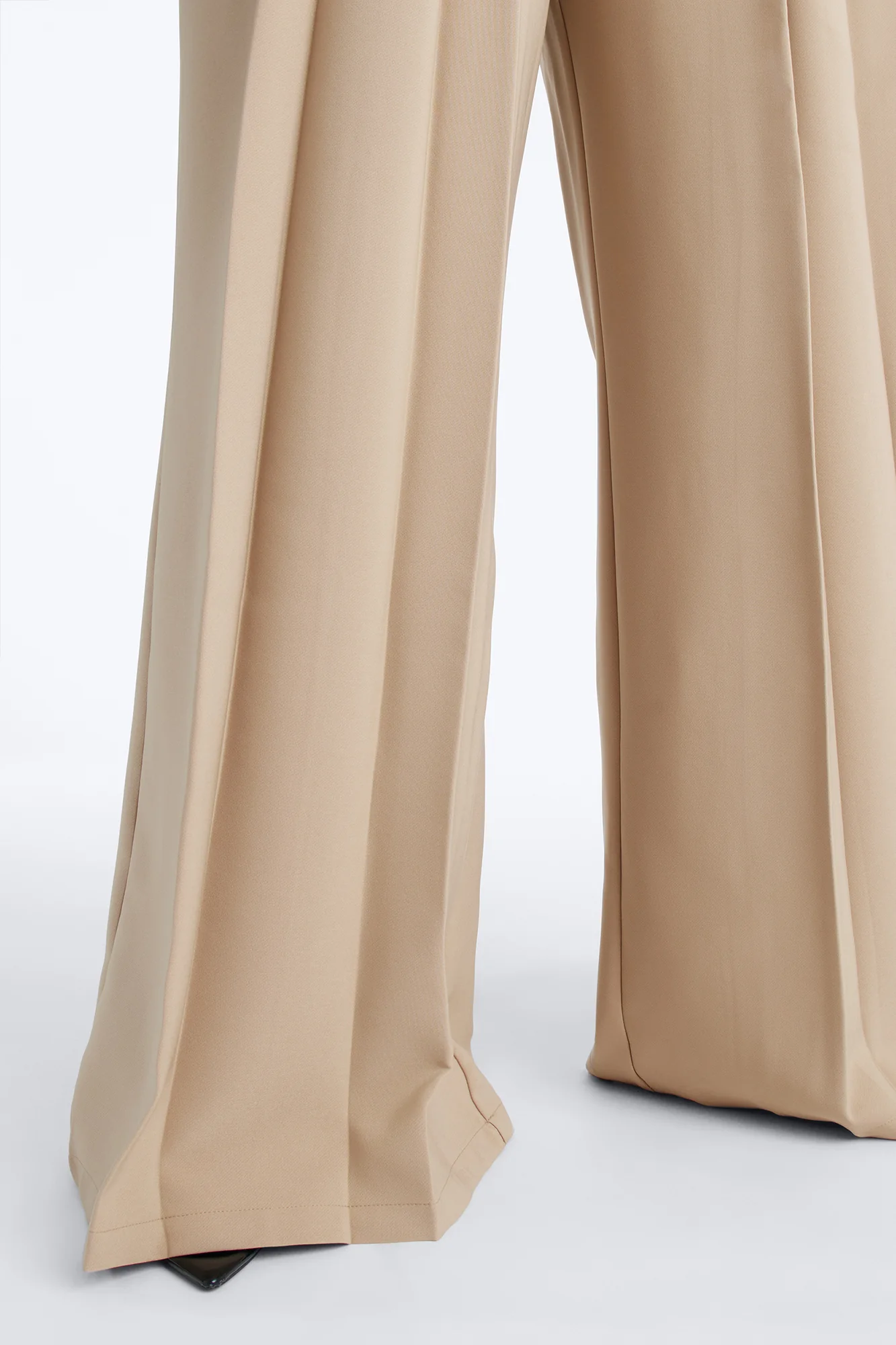 Karianna Crepe Woven Wide Leg Pant 33 - Khaki - Image 6
