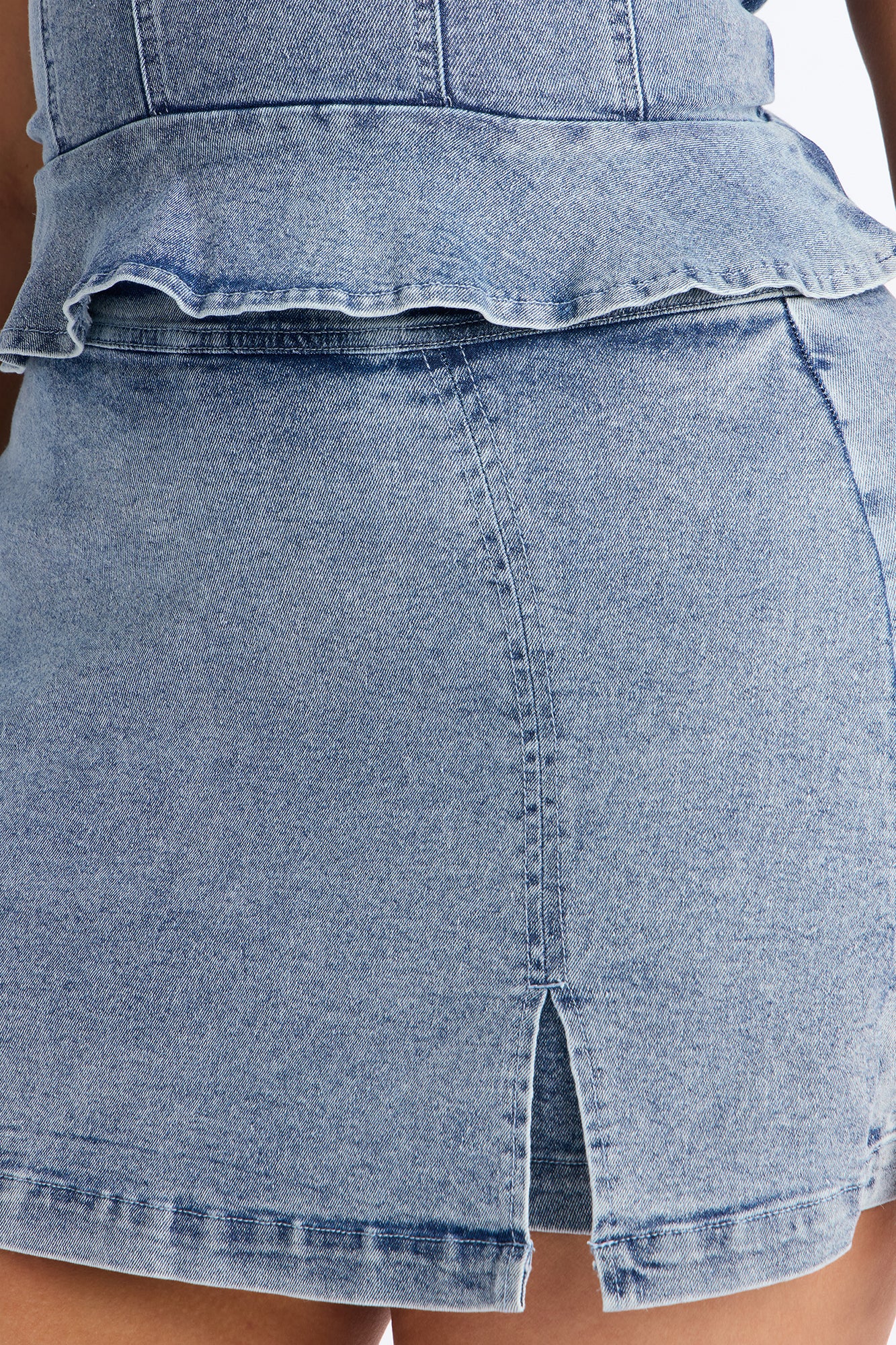Karley Denim Skort Set - Light Wash - Image 6
