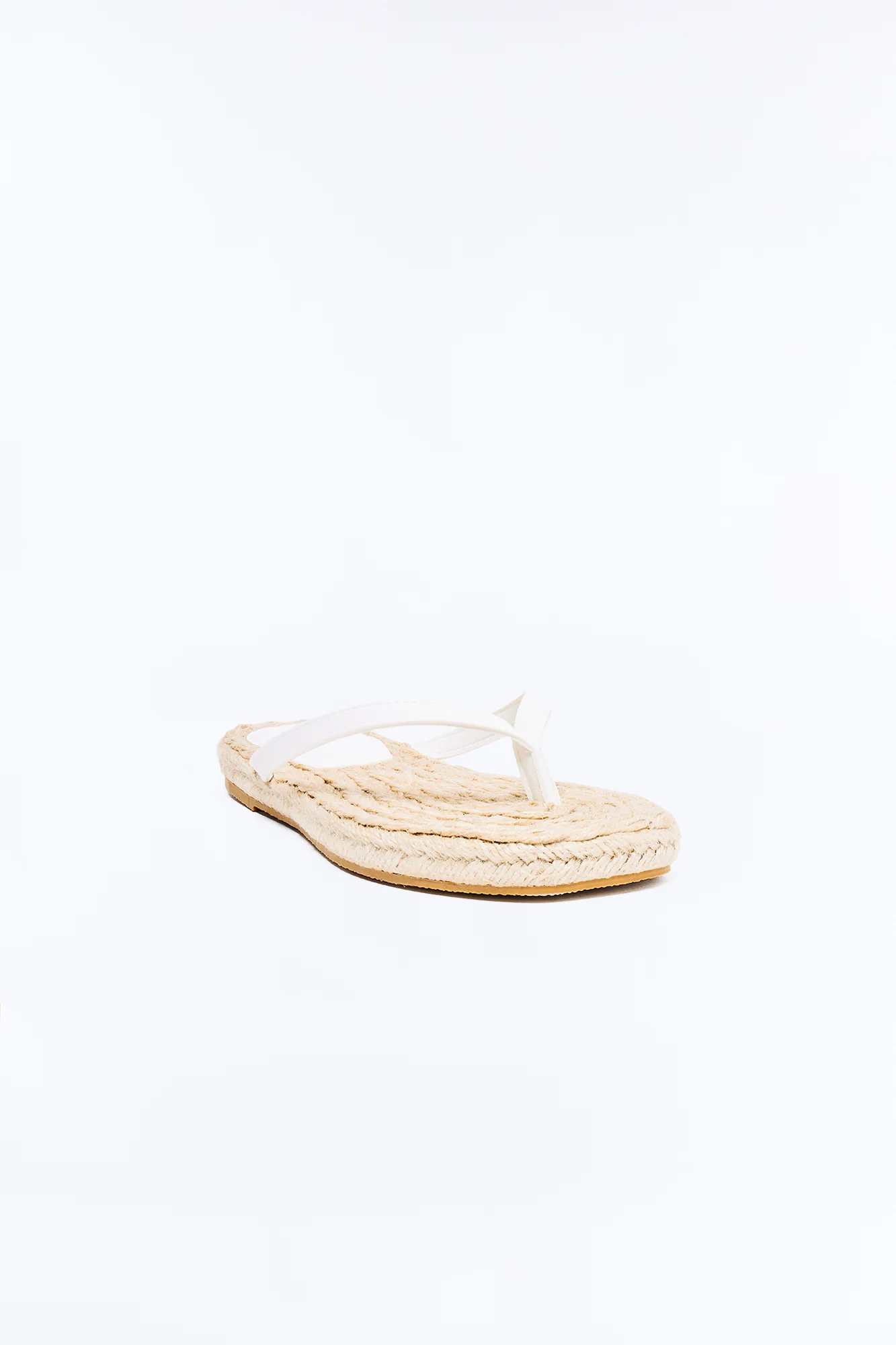 Kasara Jute Flip Flops - White - Image 2