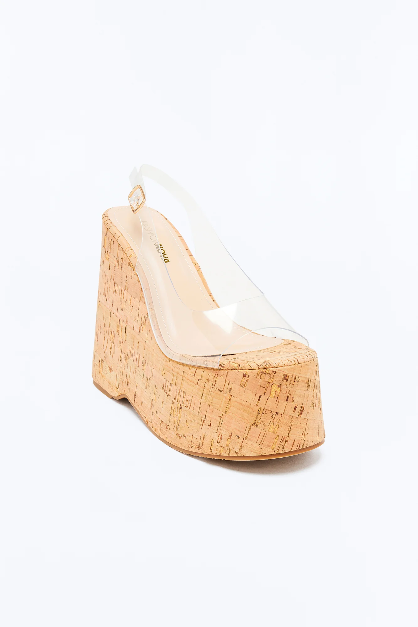 Kasey Clear Platform Wedges - Nude - Image 2