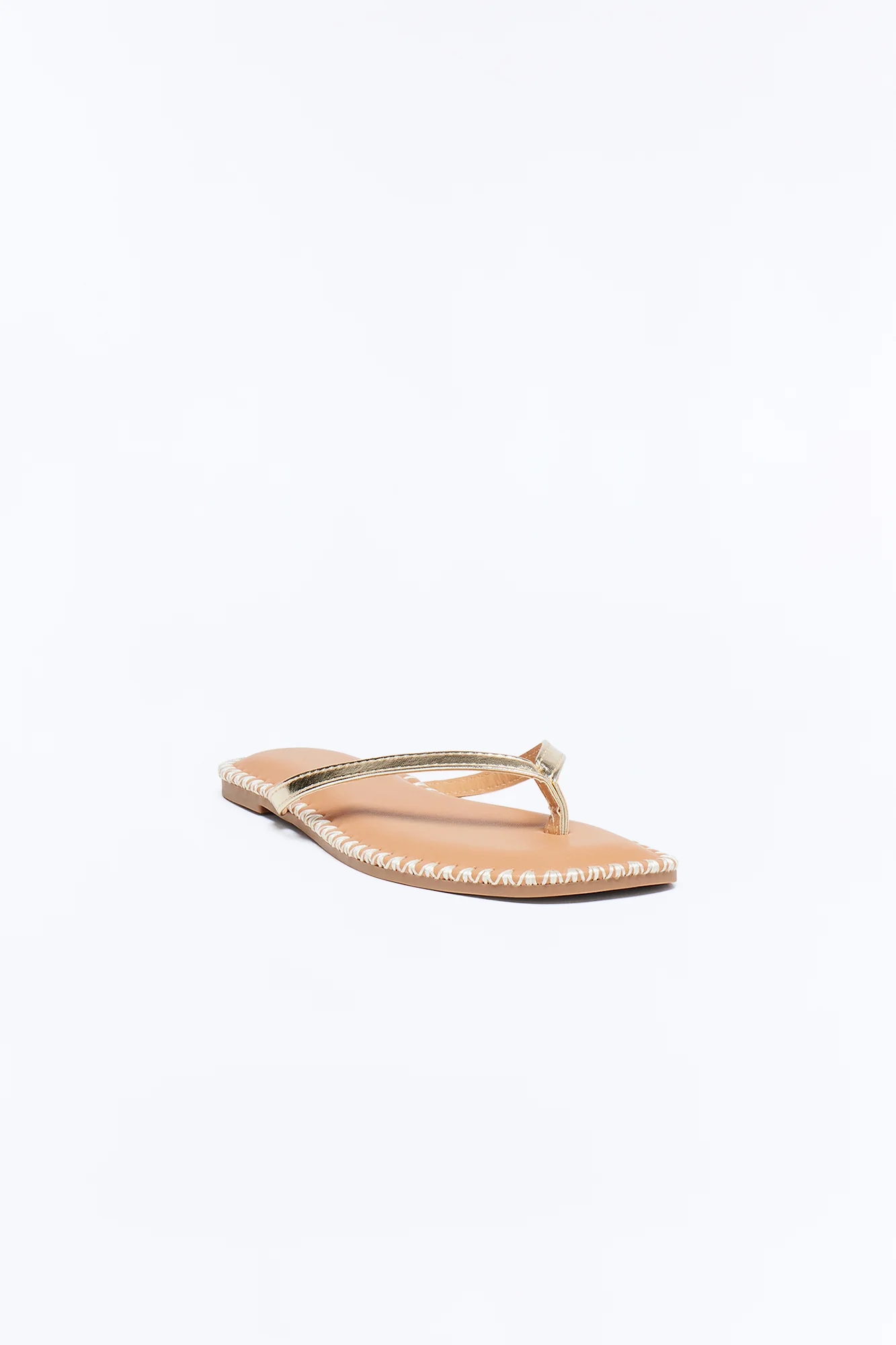 Kassidy Flip Flops - Gold - Image 2