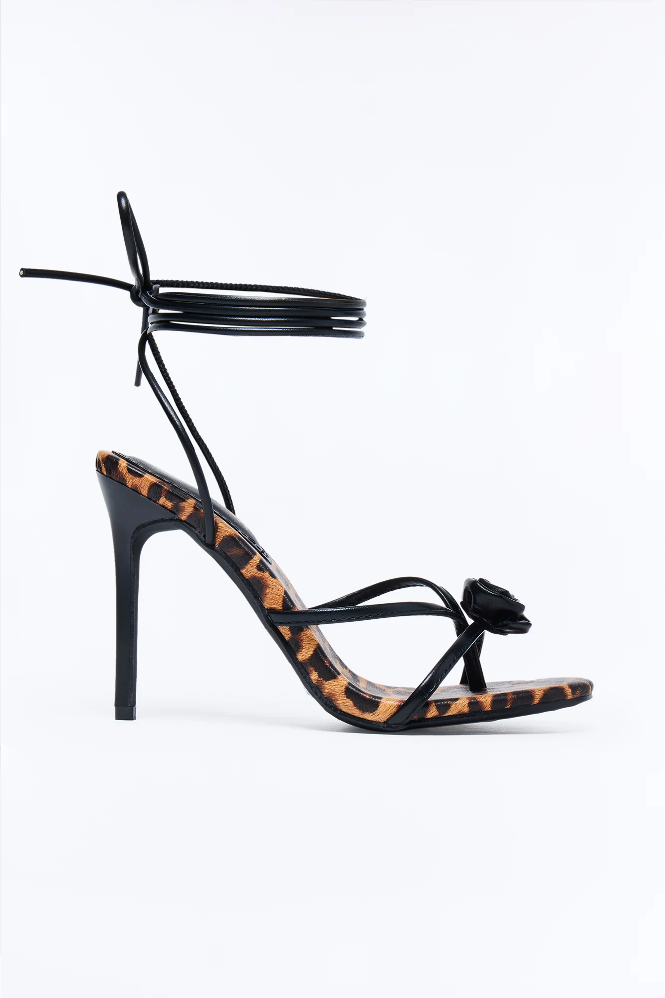 Katia Rose Wrap Up Heels - Leopard