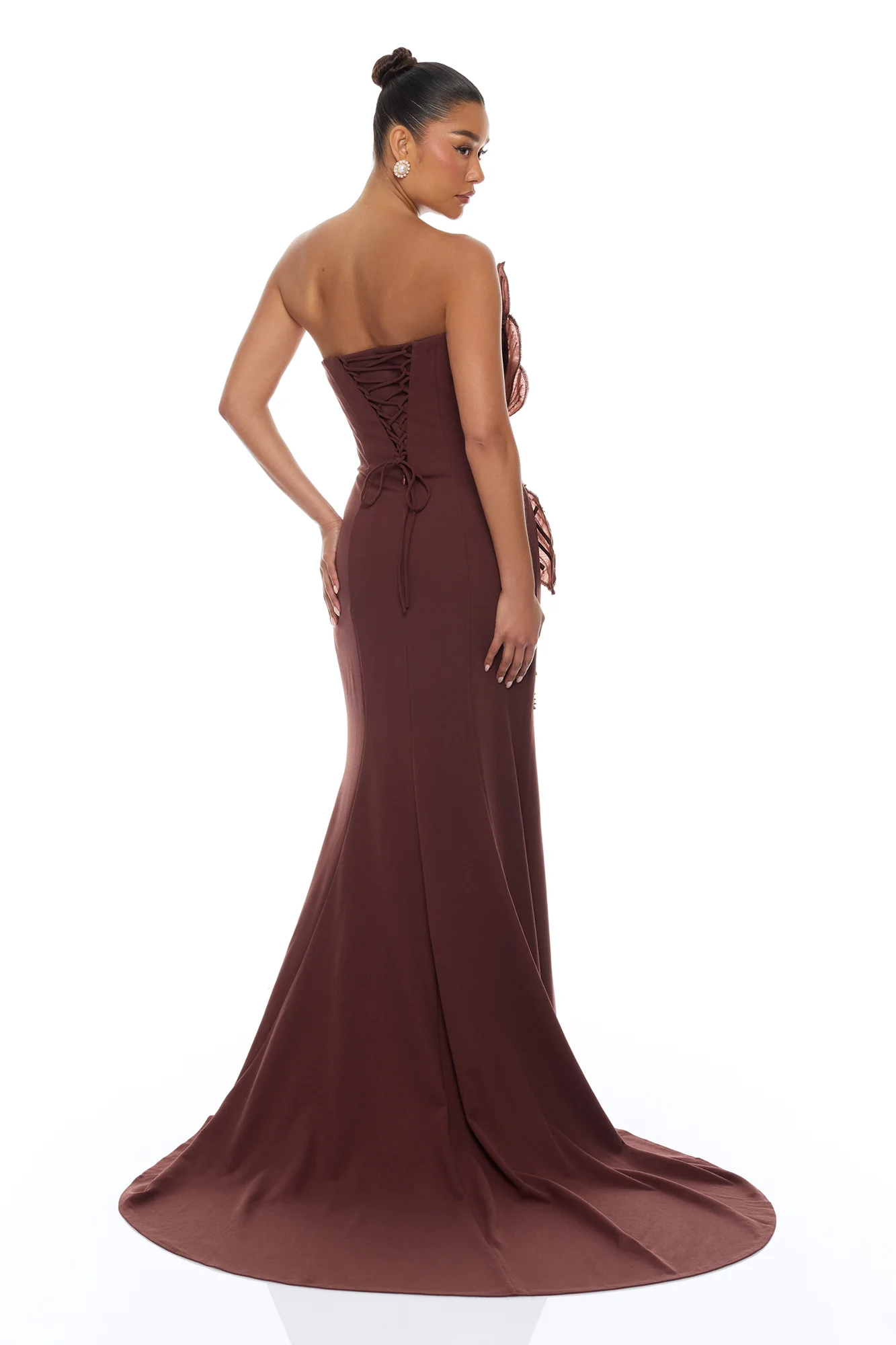 Katie Embellished Gown - Chocolate - Image 4