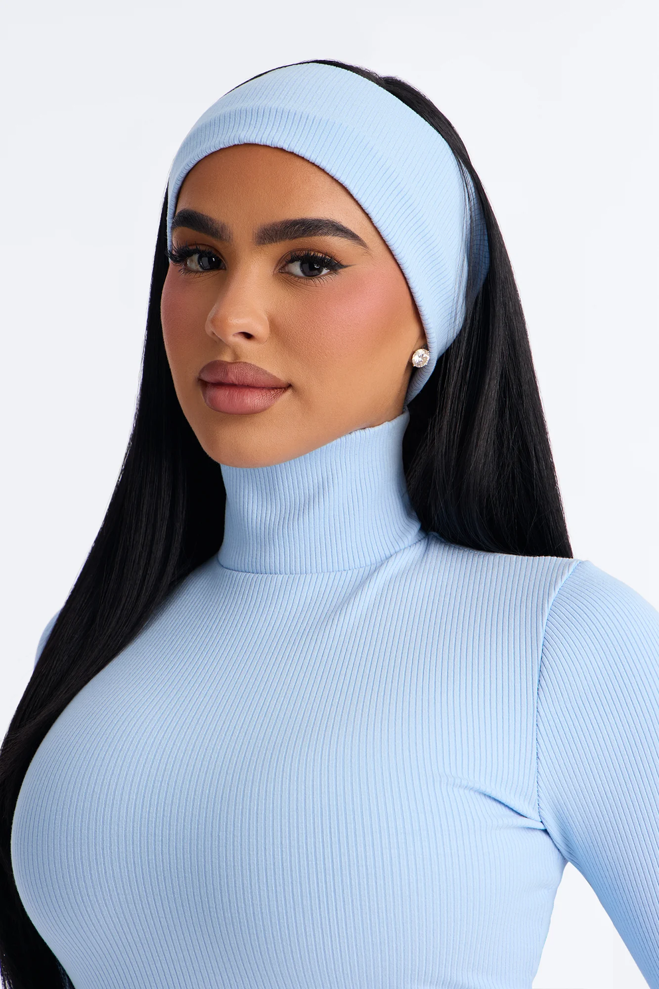 Katya Snatched 2 Piece Romper Set - Light Blue - Image 3