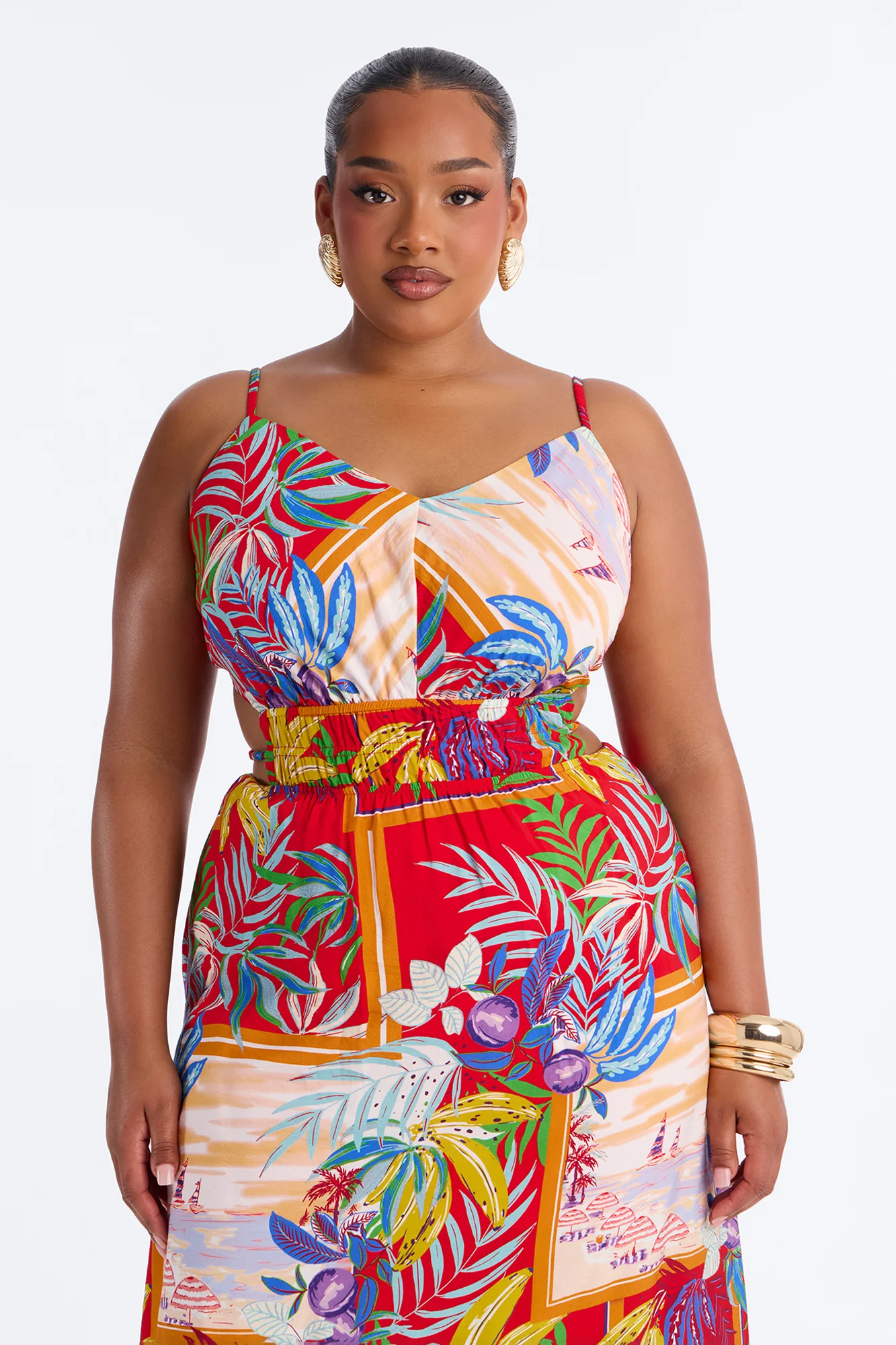 Kauai Backless Maxi Dress - Red/combo - Image 5