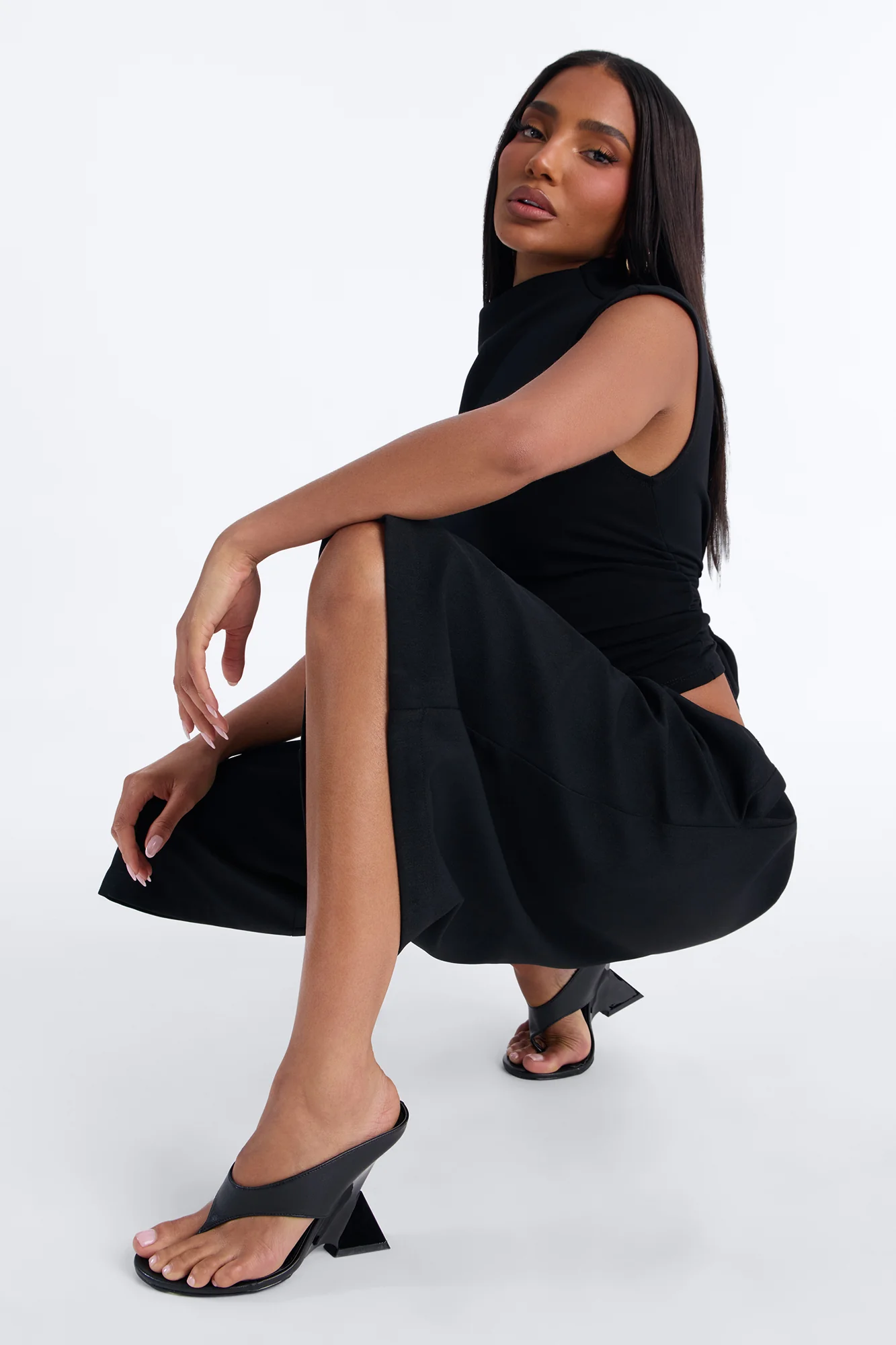 Kaykay Thong Novelty Wedges - Black - Image 2