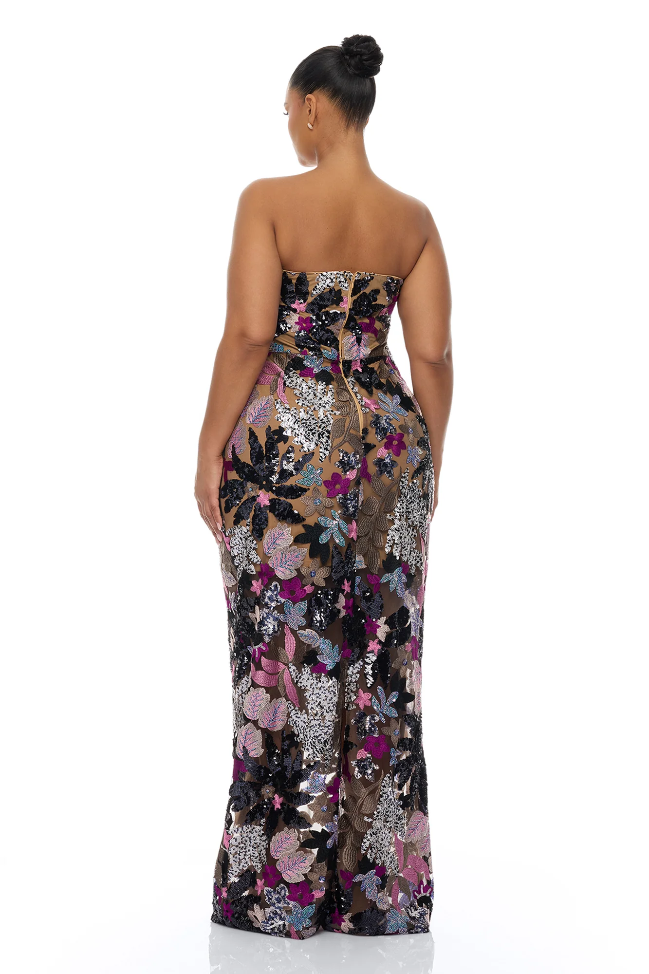 Kaylah Floral Embroidered Maxi Dress - Purple/combo - Image 8