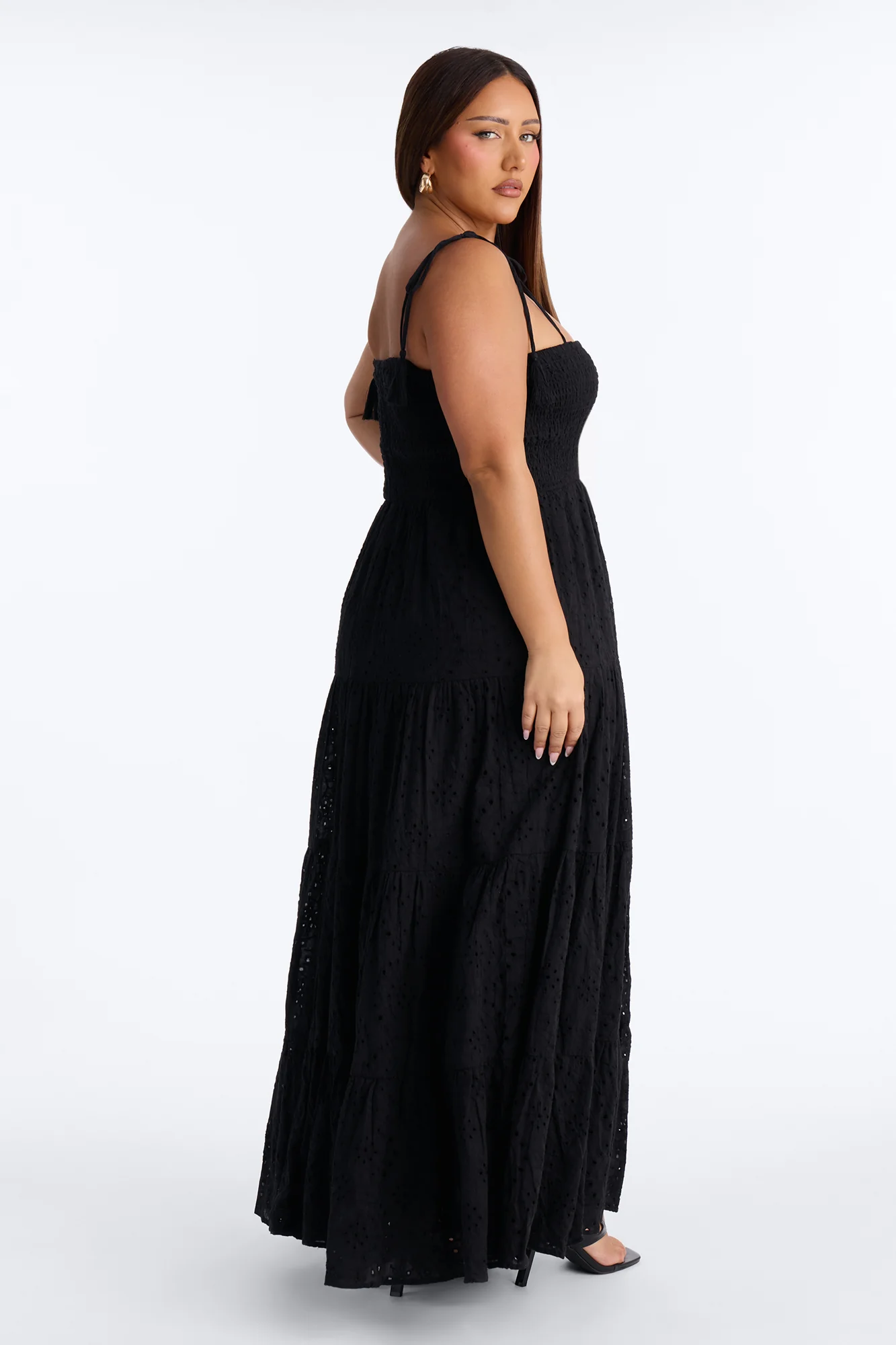 Keep It Casual Eyelet Maxi Dress - Black - Image 8