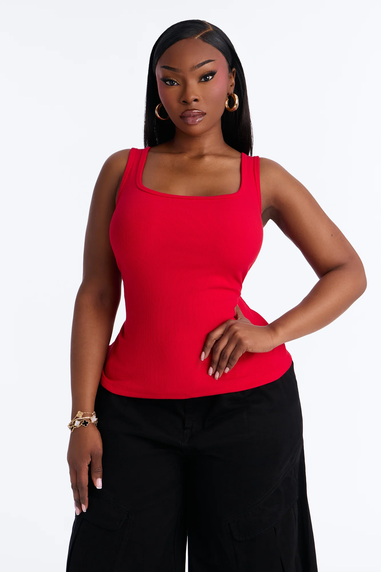 Keep It Classic Basic Tank Top - Red - Image 4