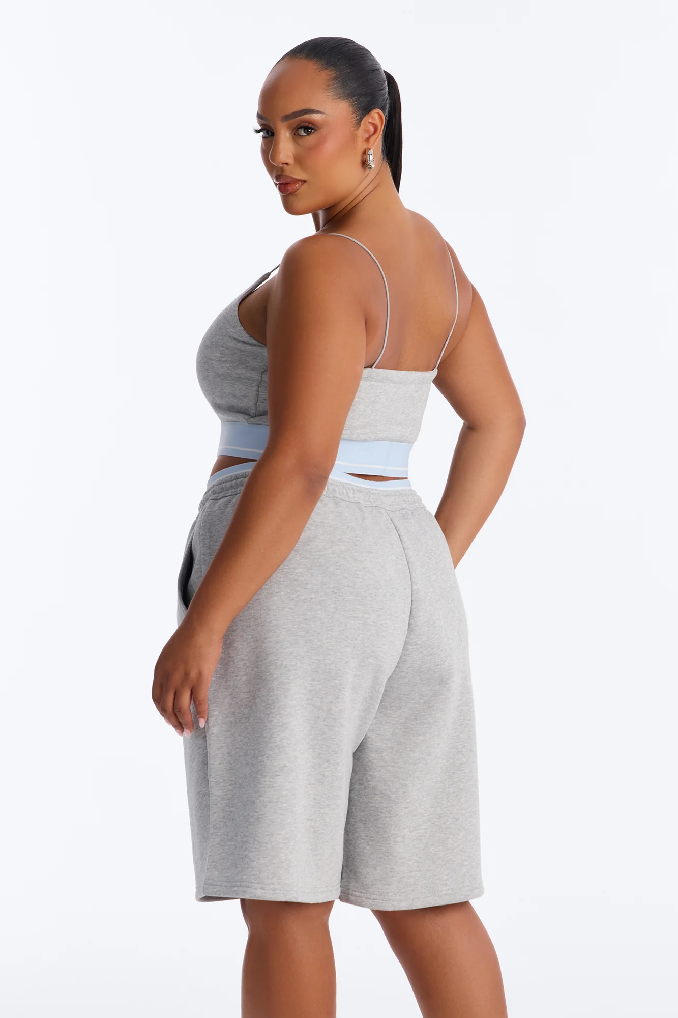 Keep It Cool Fleece Short Set - Heather Grey - Image 7