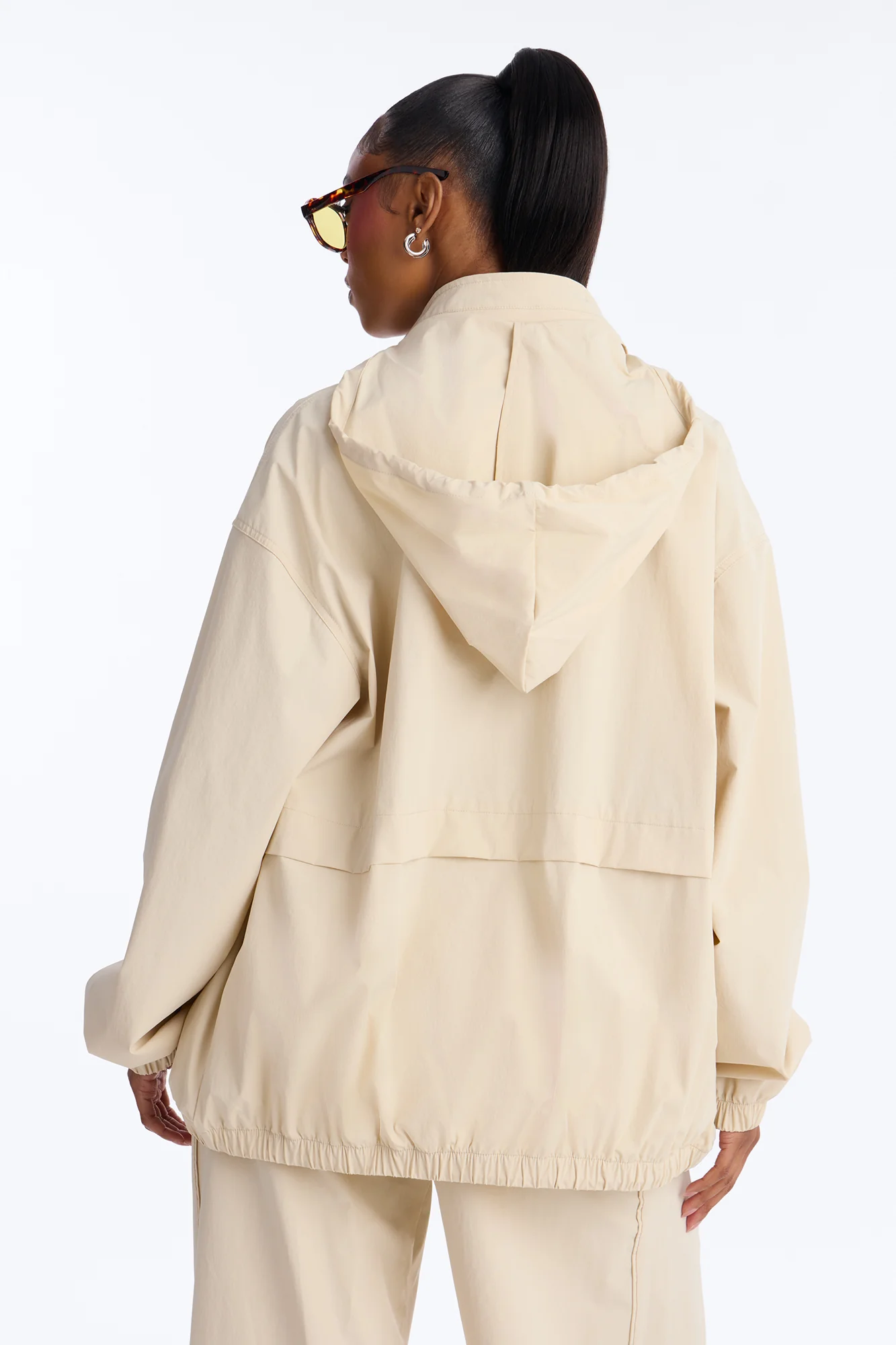 Keep It Moving Windbreaker Lounge Jacket - Sand - Image 4