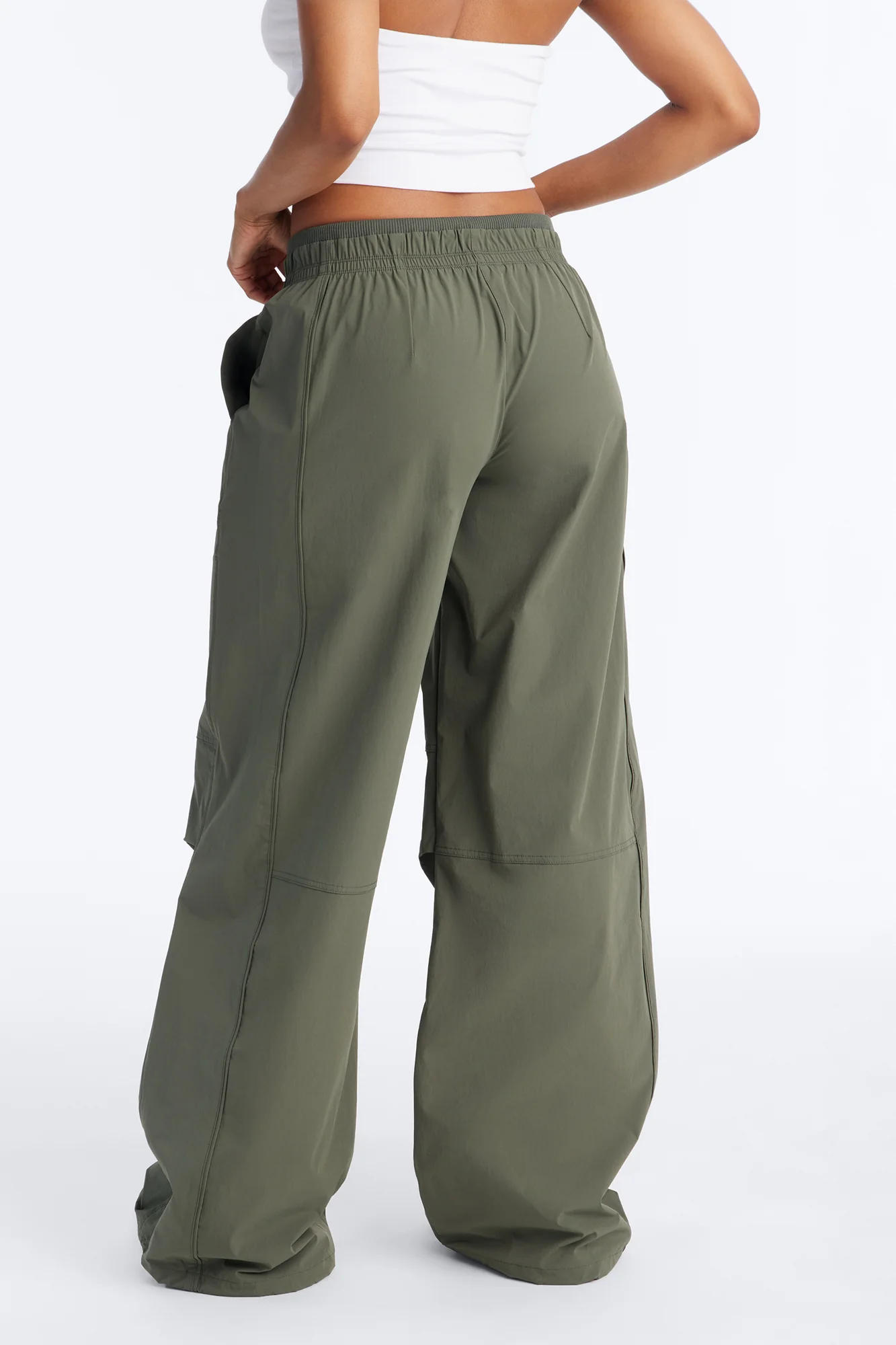 Keep It Moving Windbreaker Lounge Pant - Olive - Image 3